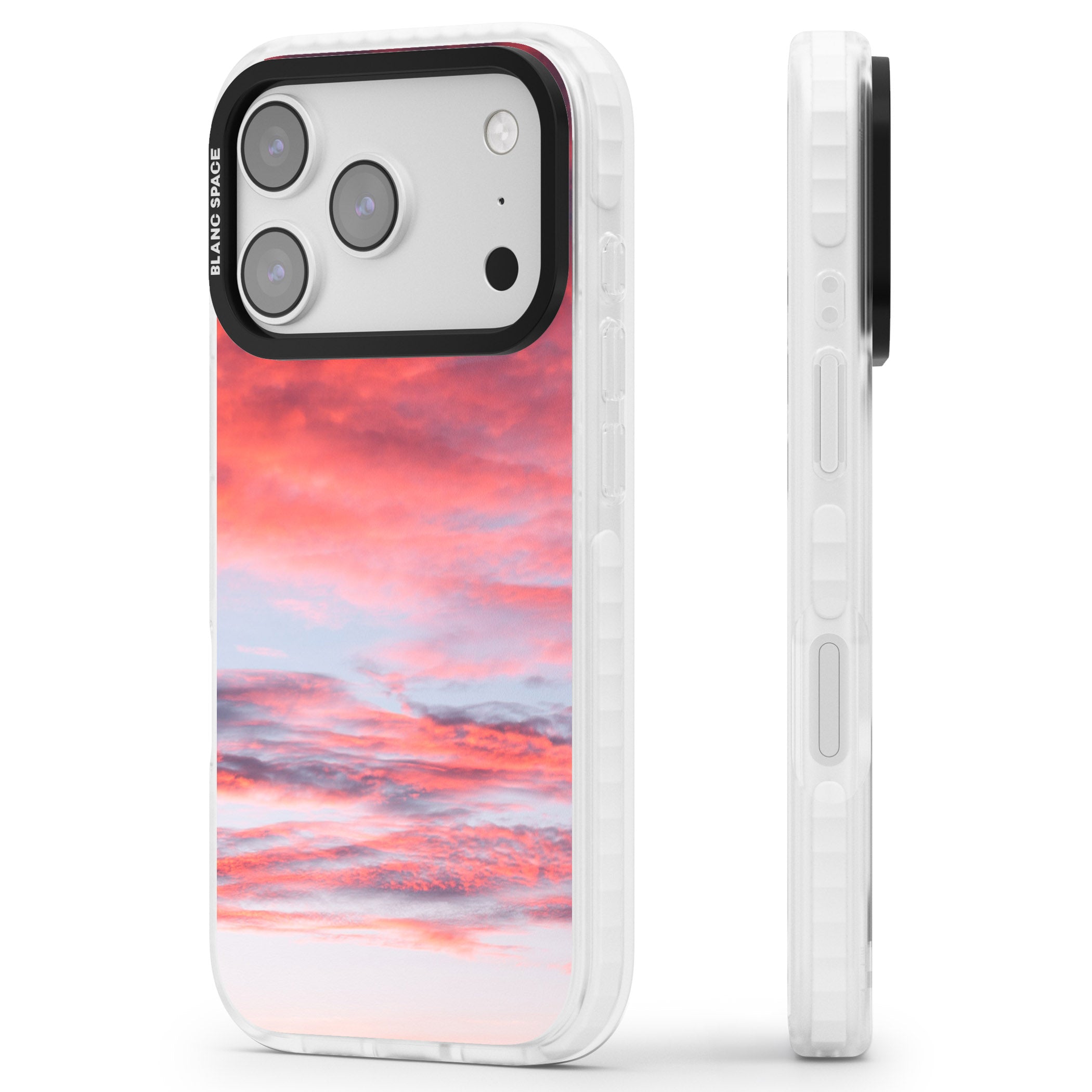 Sunset Skies iPhone 17 Pro Impact Pro Clear Phone Case Side Profile