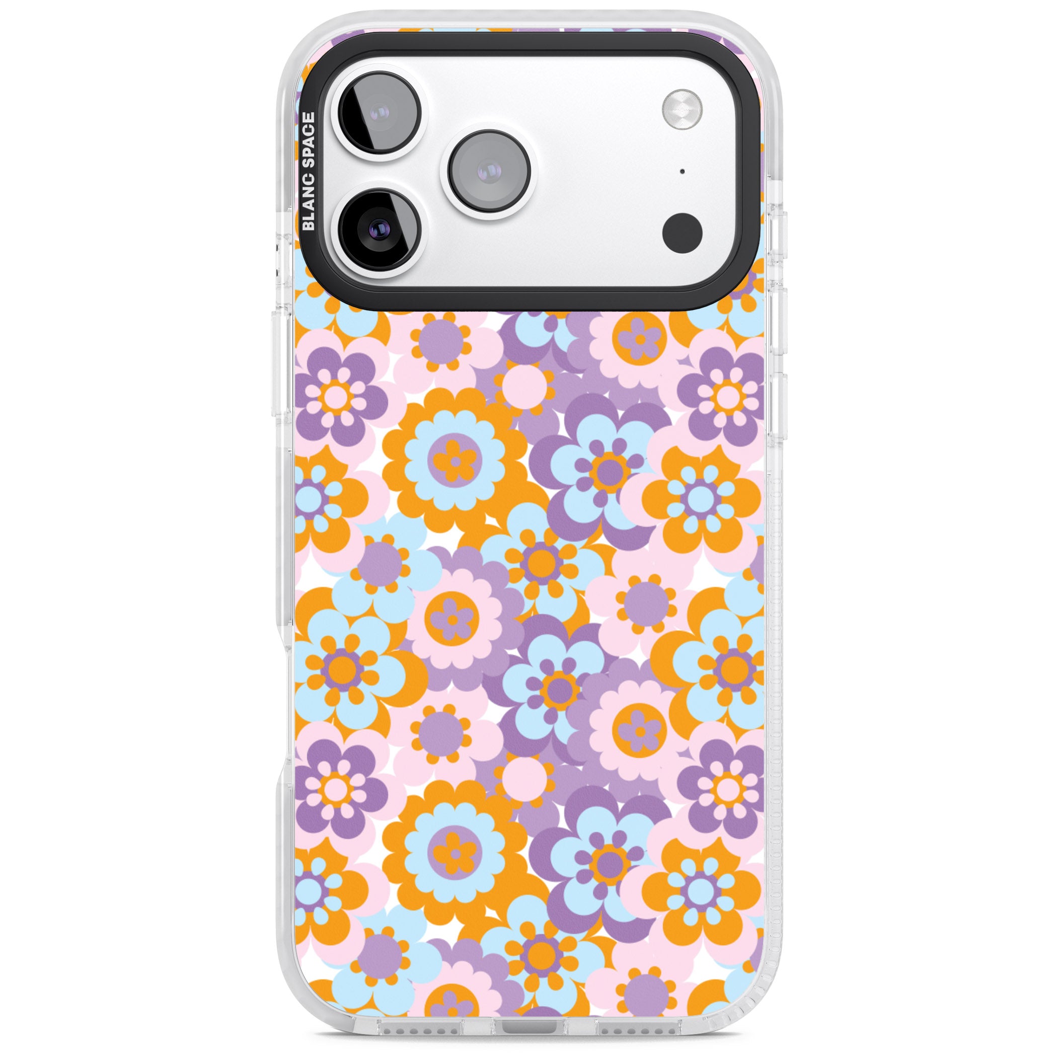 Flower Power Pattern iPhone 17 Pro Impact Pro Clear Phone Case