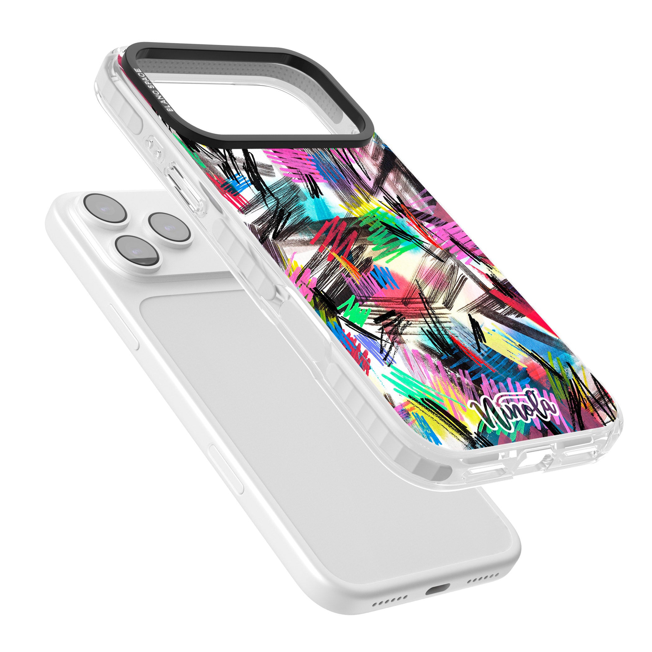 Wild Strokes Rainbow iPhone 17 Pro Impact Pro Clear Phone Case Colours