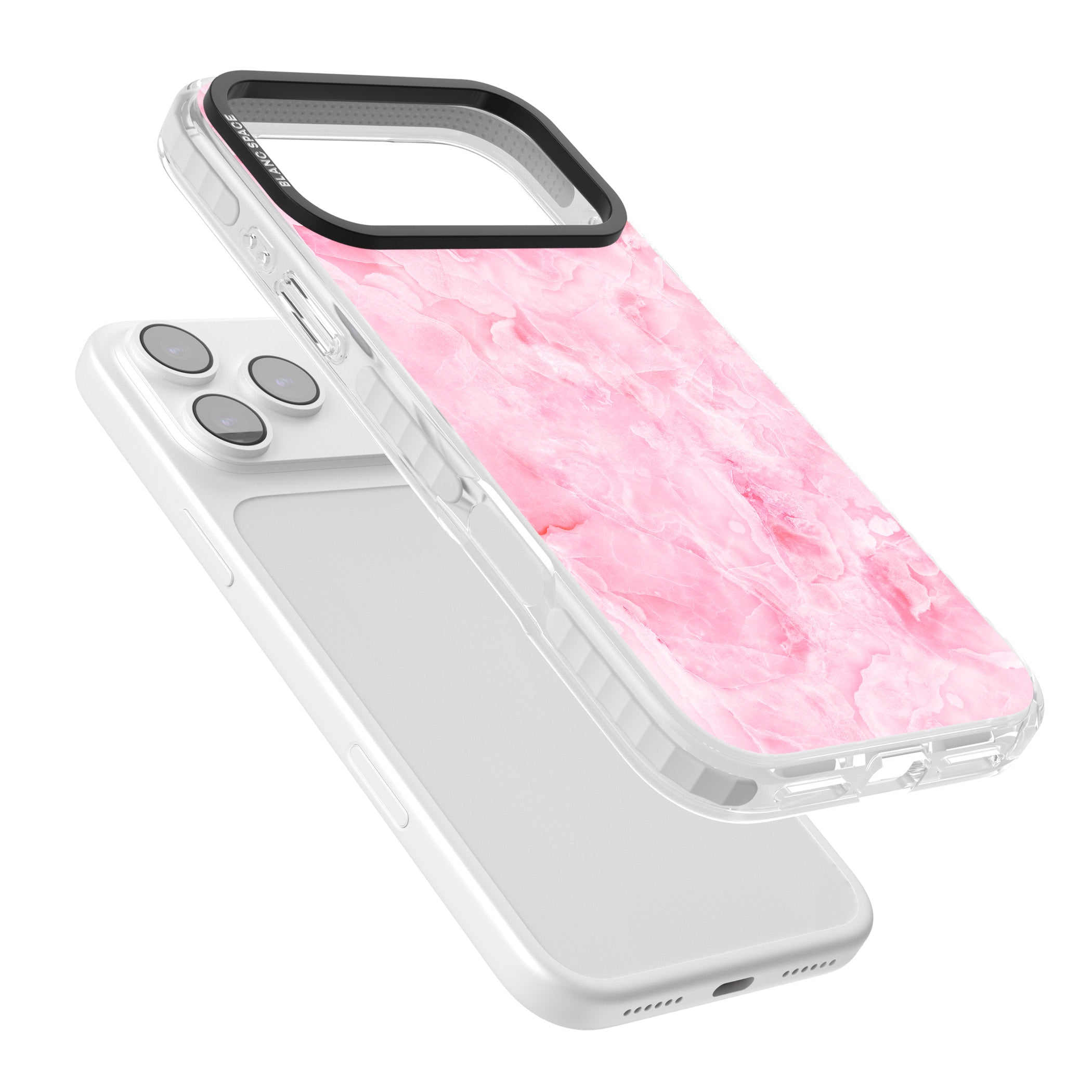 Pink Onyx Marble iPhone 17 Pro Impact Pro Clear Phone Case Colours