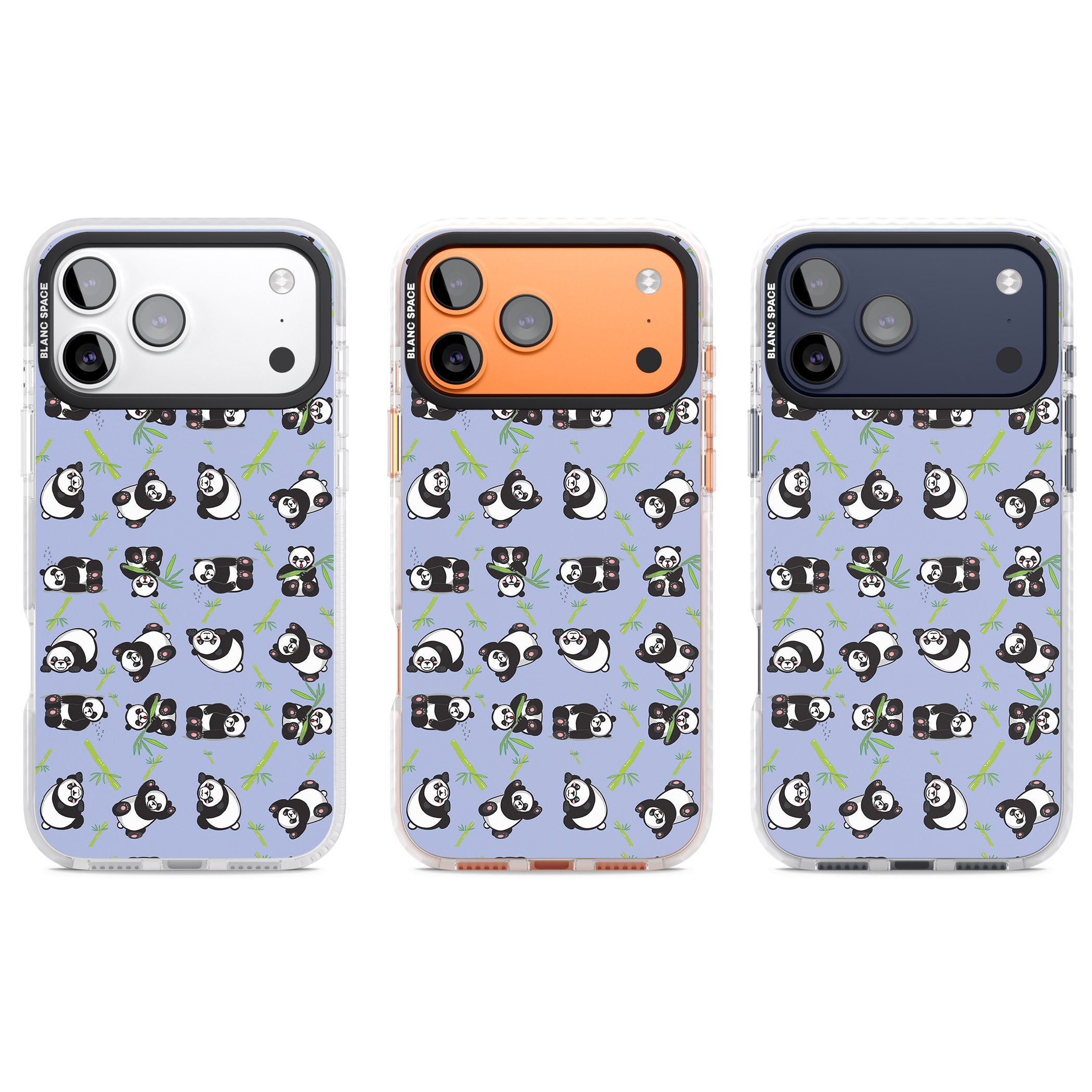 Panda Pattern iPhone 17 Pro Impact Pro Clear Phone Case APT Impact Protection
