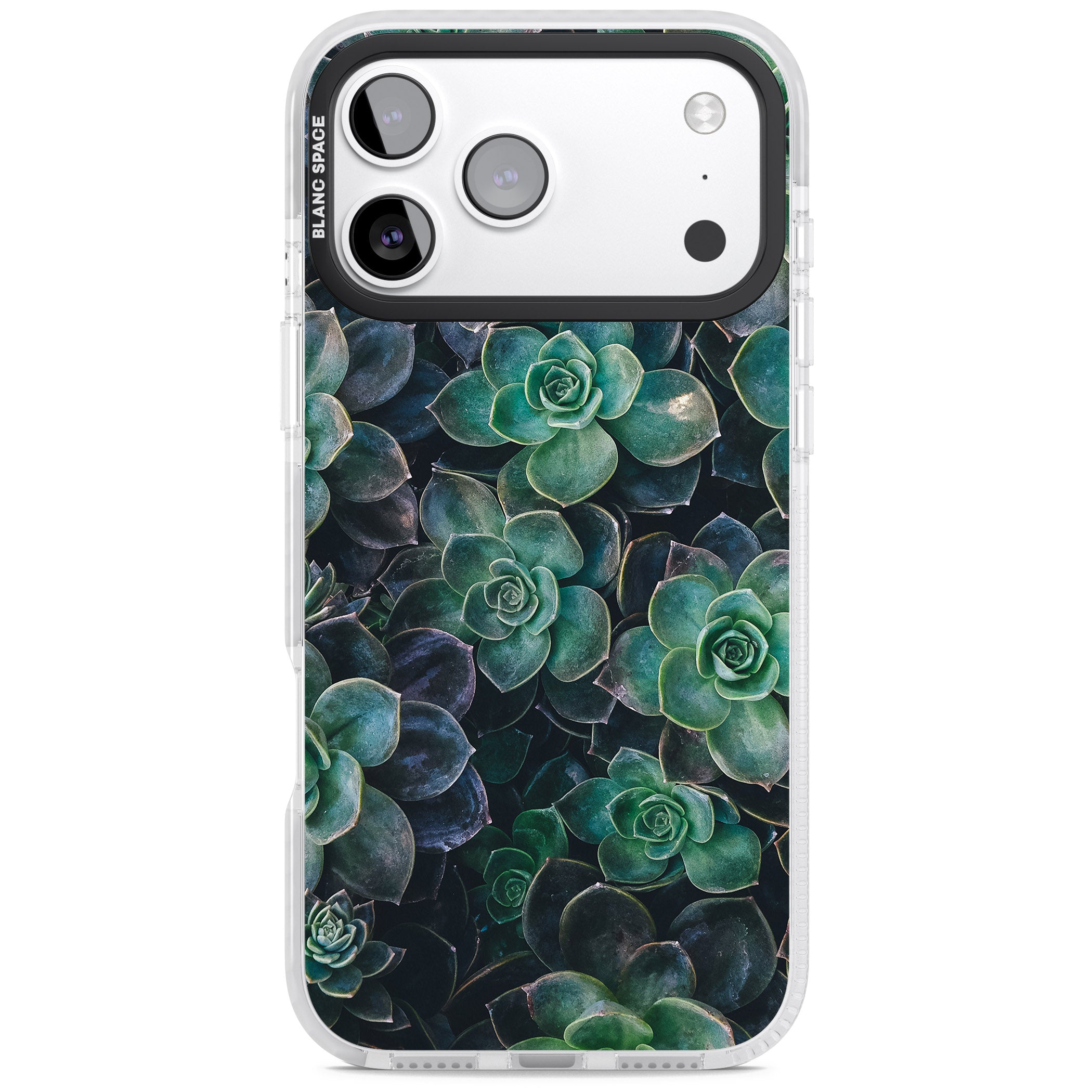 Succulent Bloom Botanical iPhone 17 Pro Impact Pro Clear Phone Case