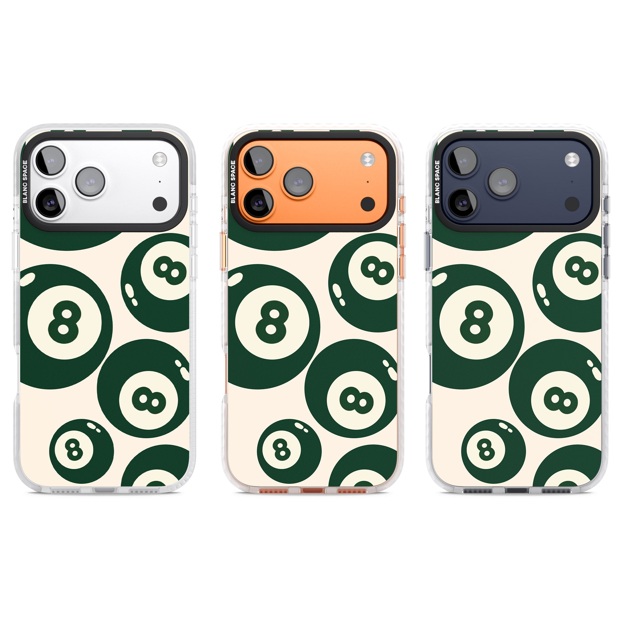 Green Eight Balls iPhone 17 Pro Impact Pro Clear Phone Case APT Impact Protection