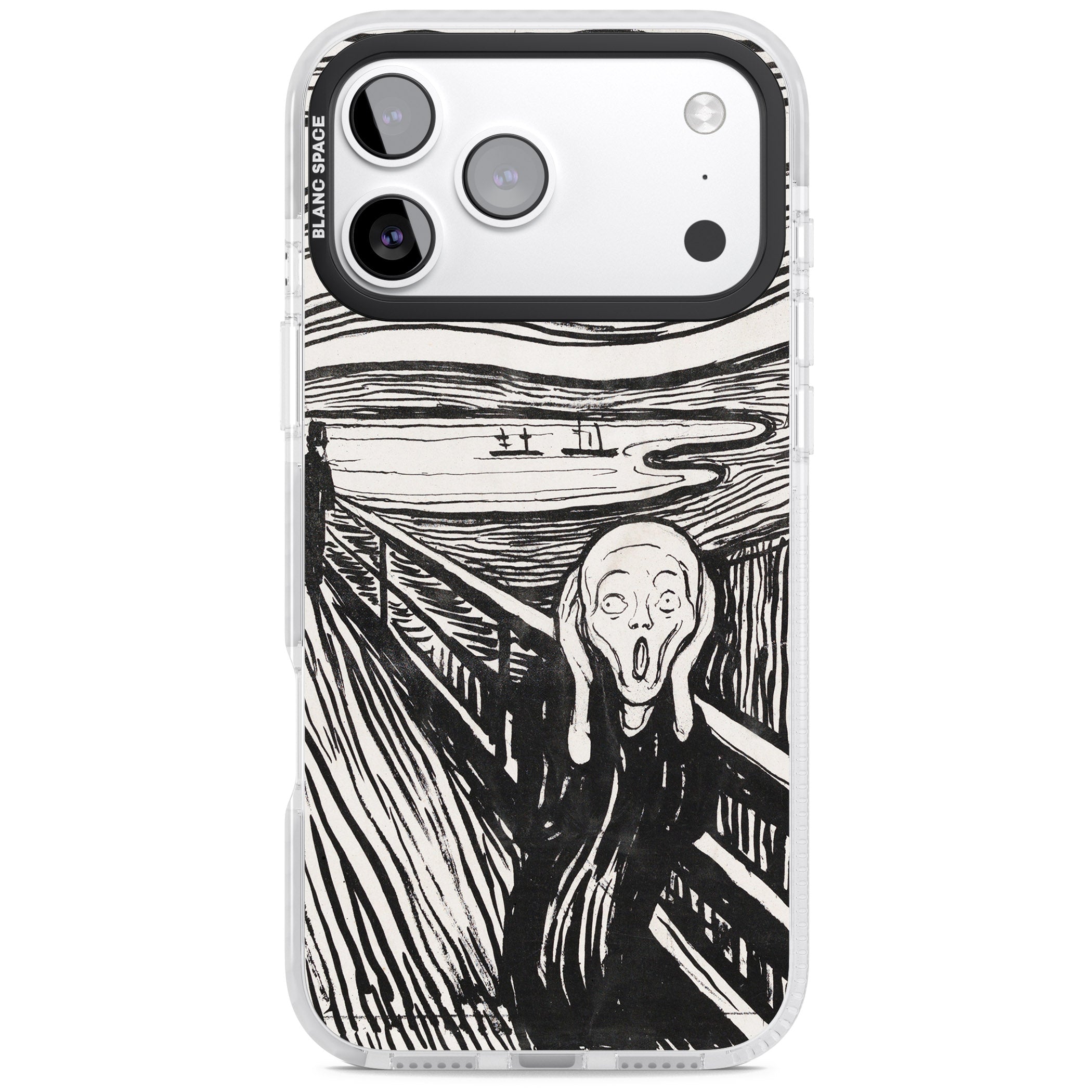 The Scream iPhone 17 Pro Impact Pro Clear Phone Case