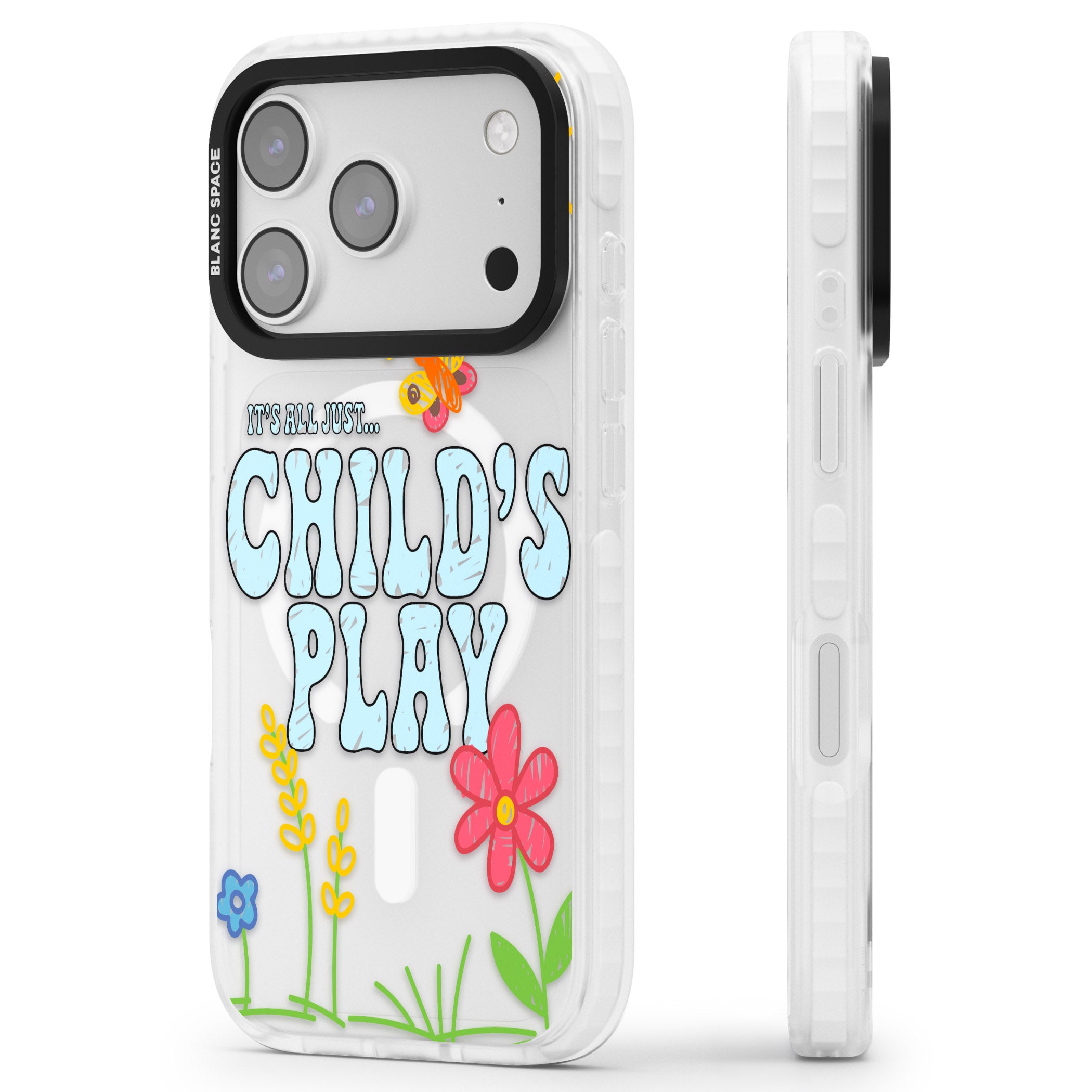 Child'S Play iPhone 17 Pro Impact Pro Clear Phone Case Side Profile