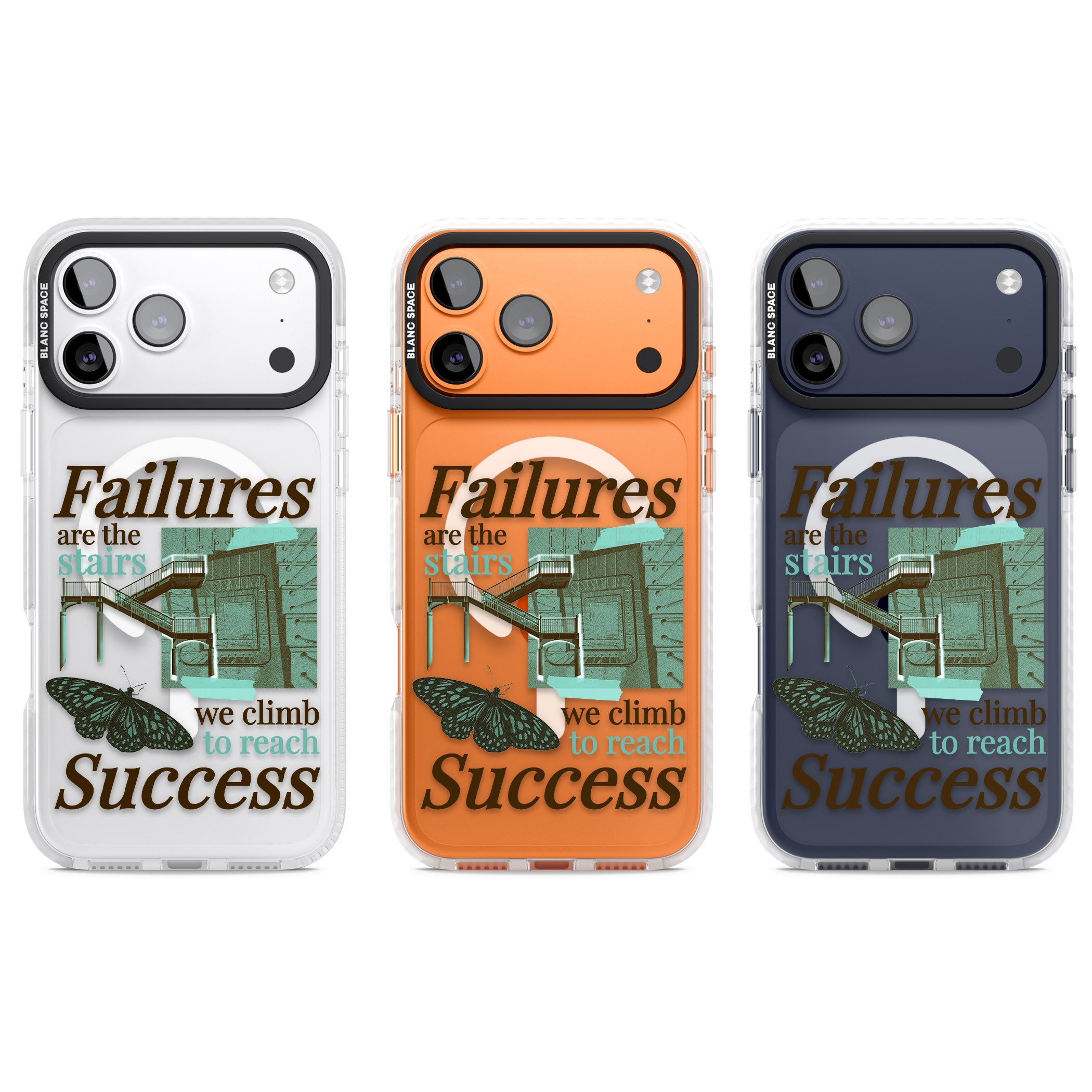 Fail To Succeed iPhone 17 Pro Impact Pro Clear Phone Case APT Impact Protection