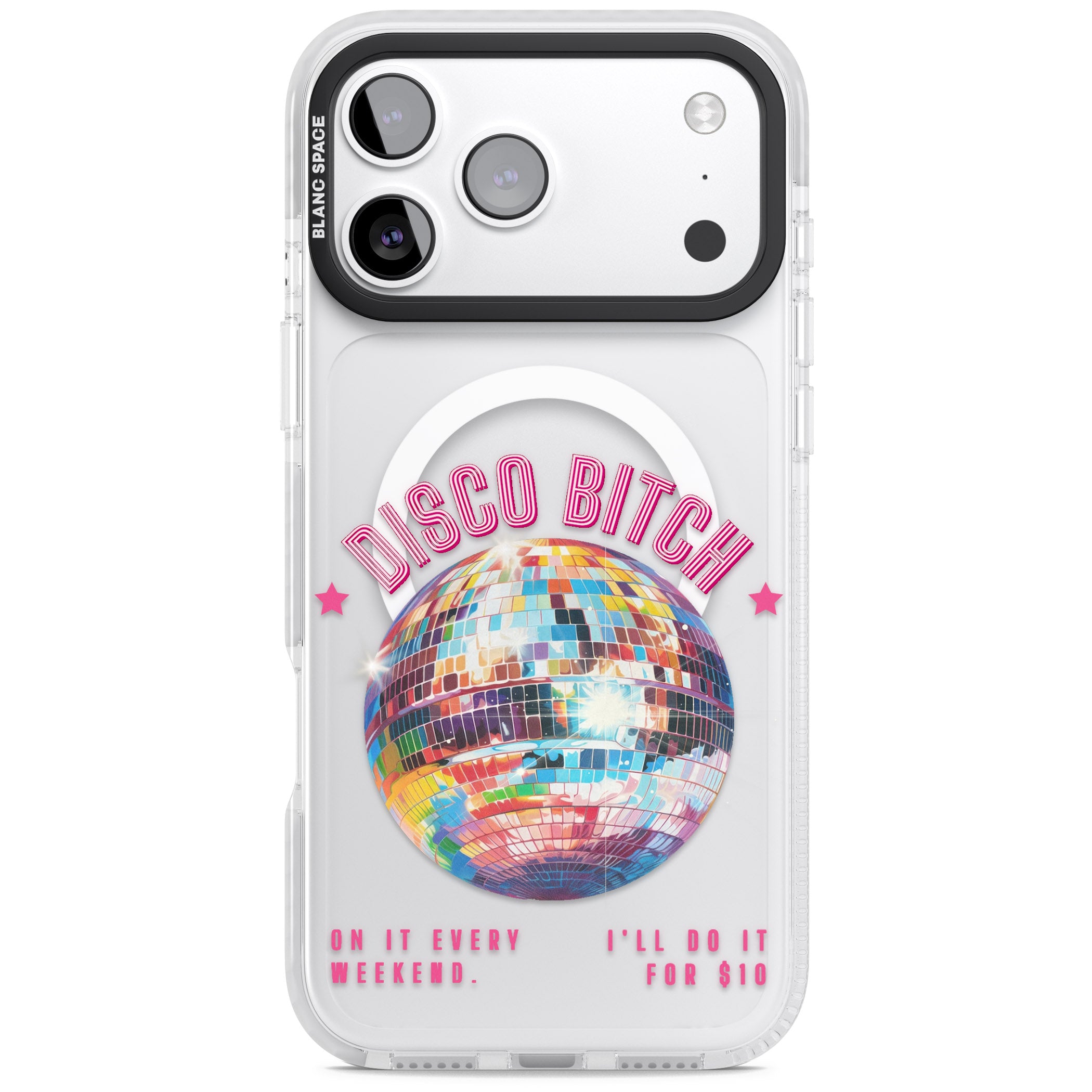 Disco B Tch iPhone 17 Pro Impact Pro Clear Phone Case