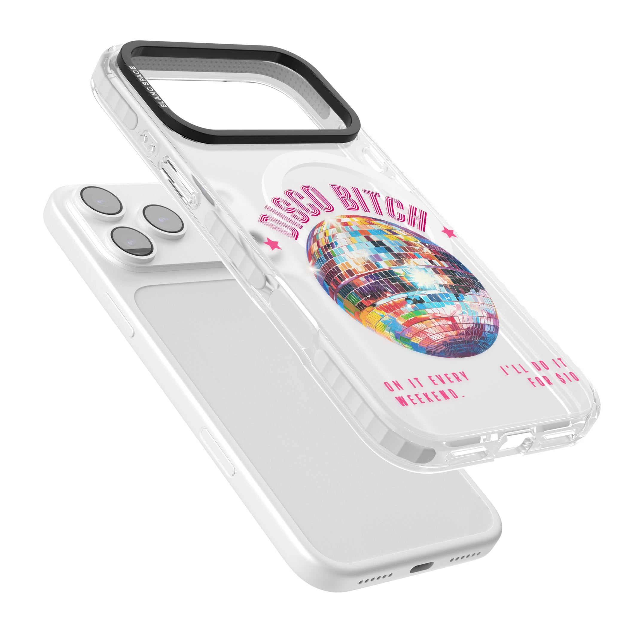 Disco B Tch iPhone 17 Pro Impact Pro Clear Phone Case Colours