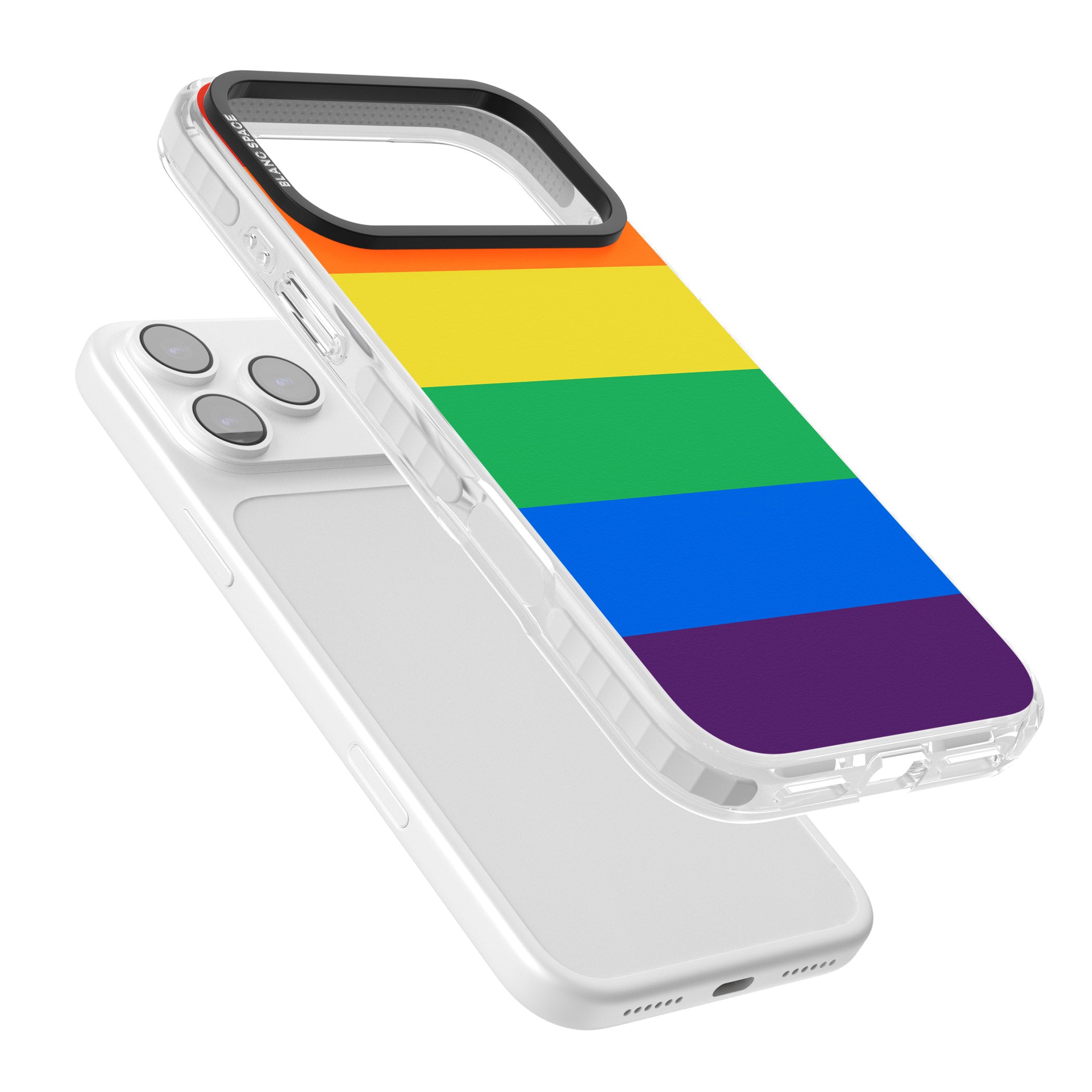 Rainbow Stripes iPhone 17 Pro Impact Pro Clear Phone Case Colours