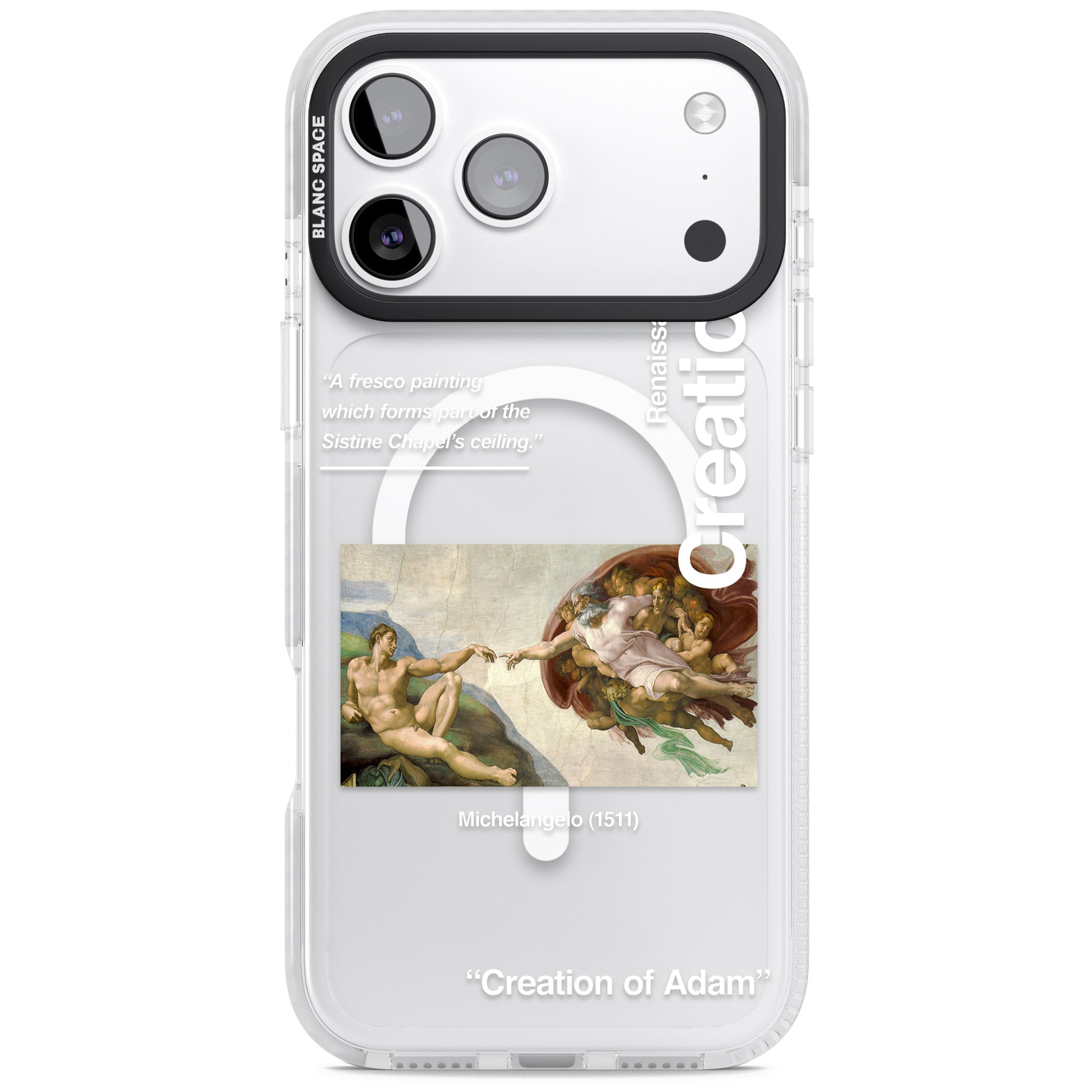 Creation Of Adam Michelangelo iPhone 17 Pro Impact Pro Clear Phone Case