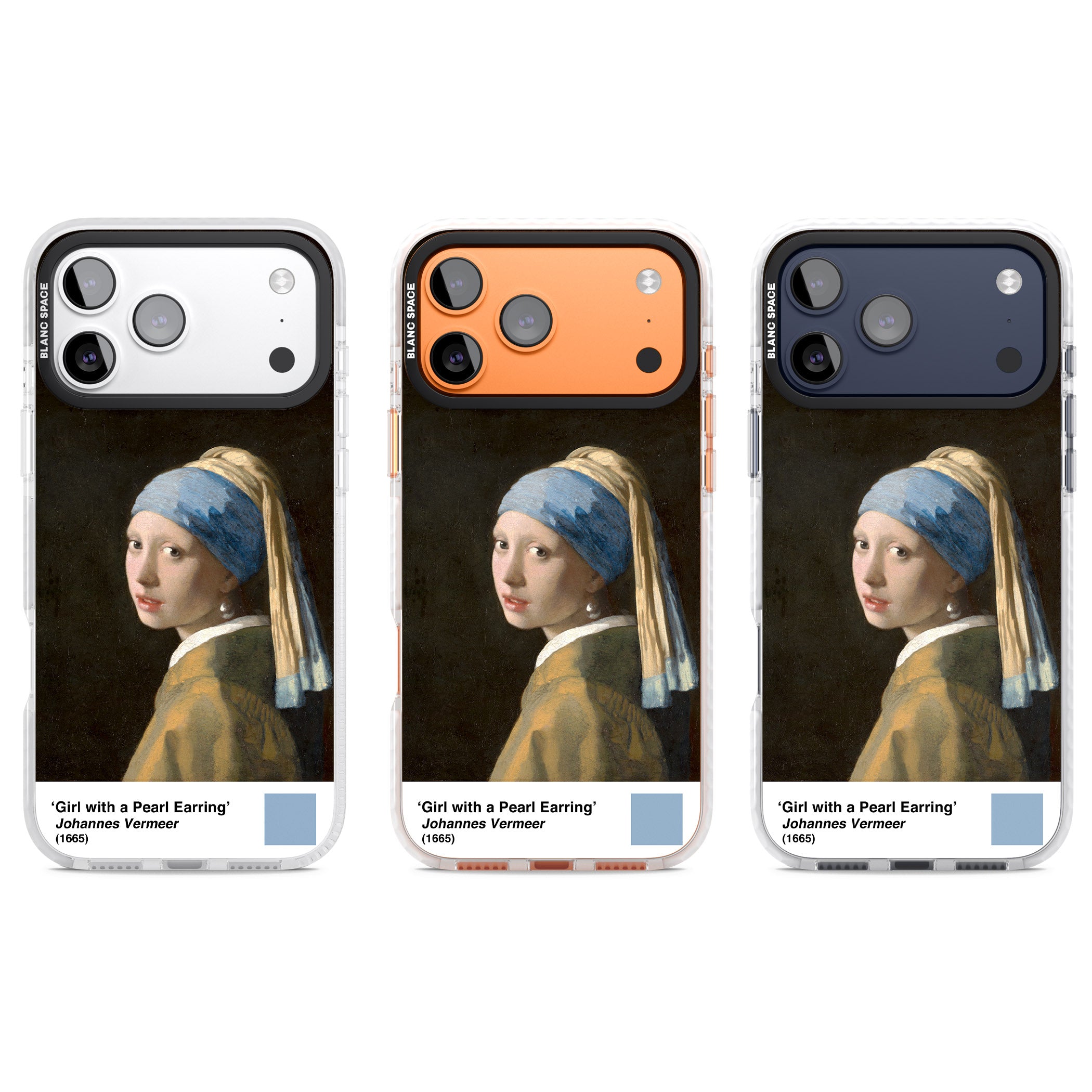 Girl With A Pearl Earring iPhone 17 Pro Impact Pro Clear Phone Case APT Impact Protection