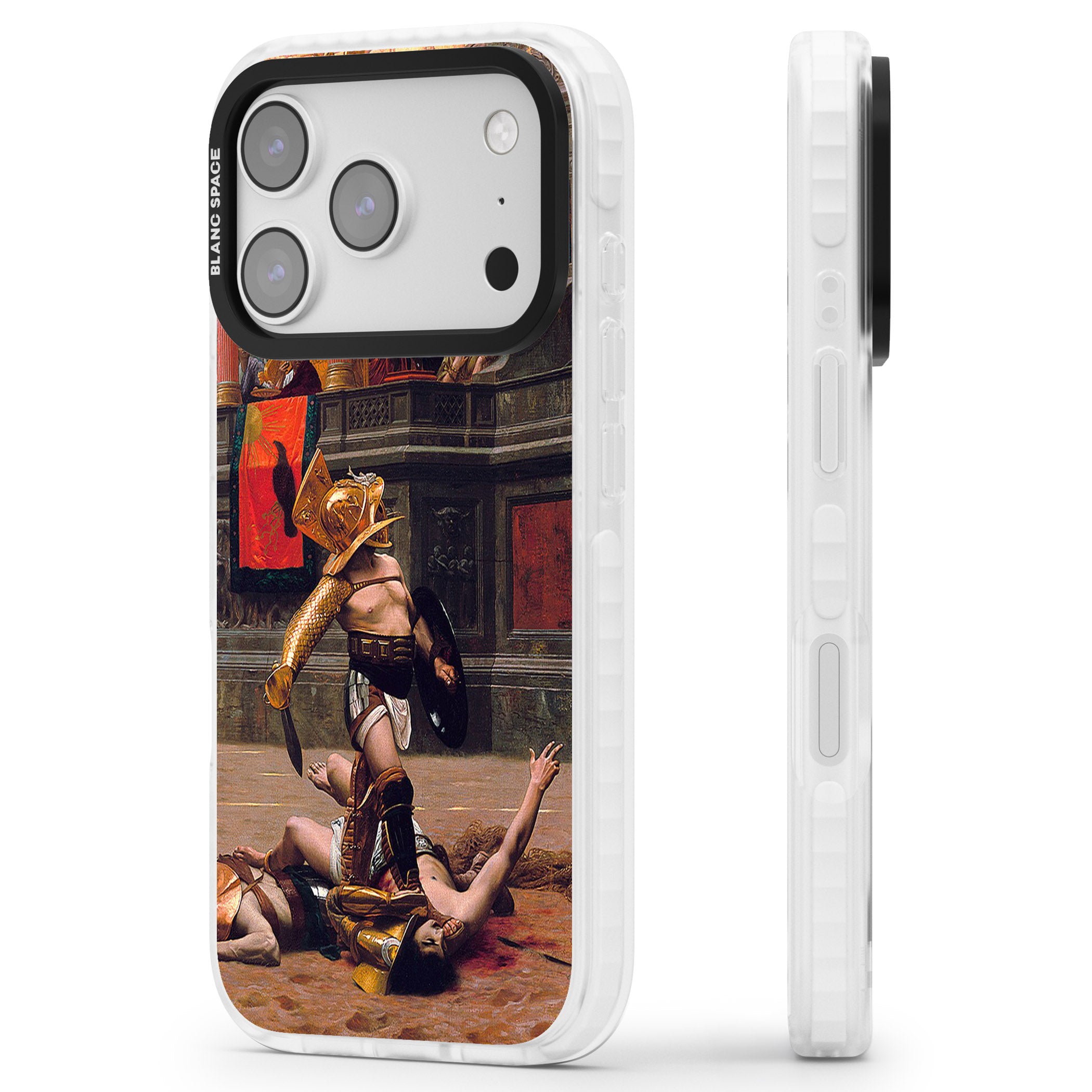 Pollice Verso iPhone 17 Pro Impact Pro Clear Phone Case Side Profile