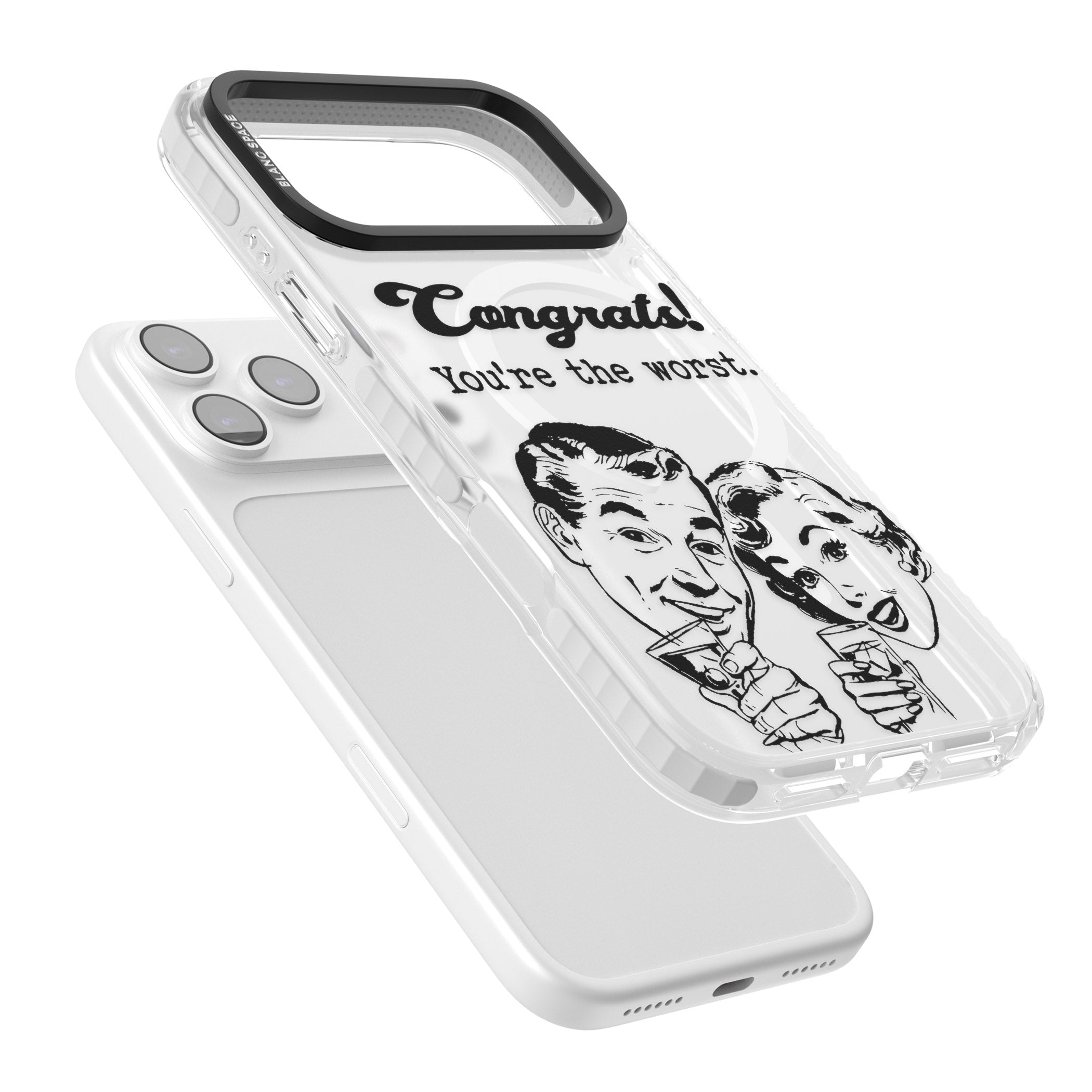 Congrats Youre The Worst iPhone 17 Pro Impact Pro Clear Phone Case Colours