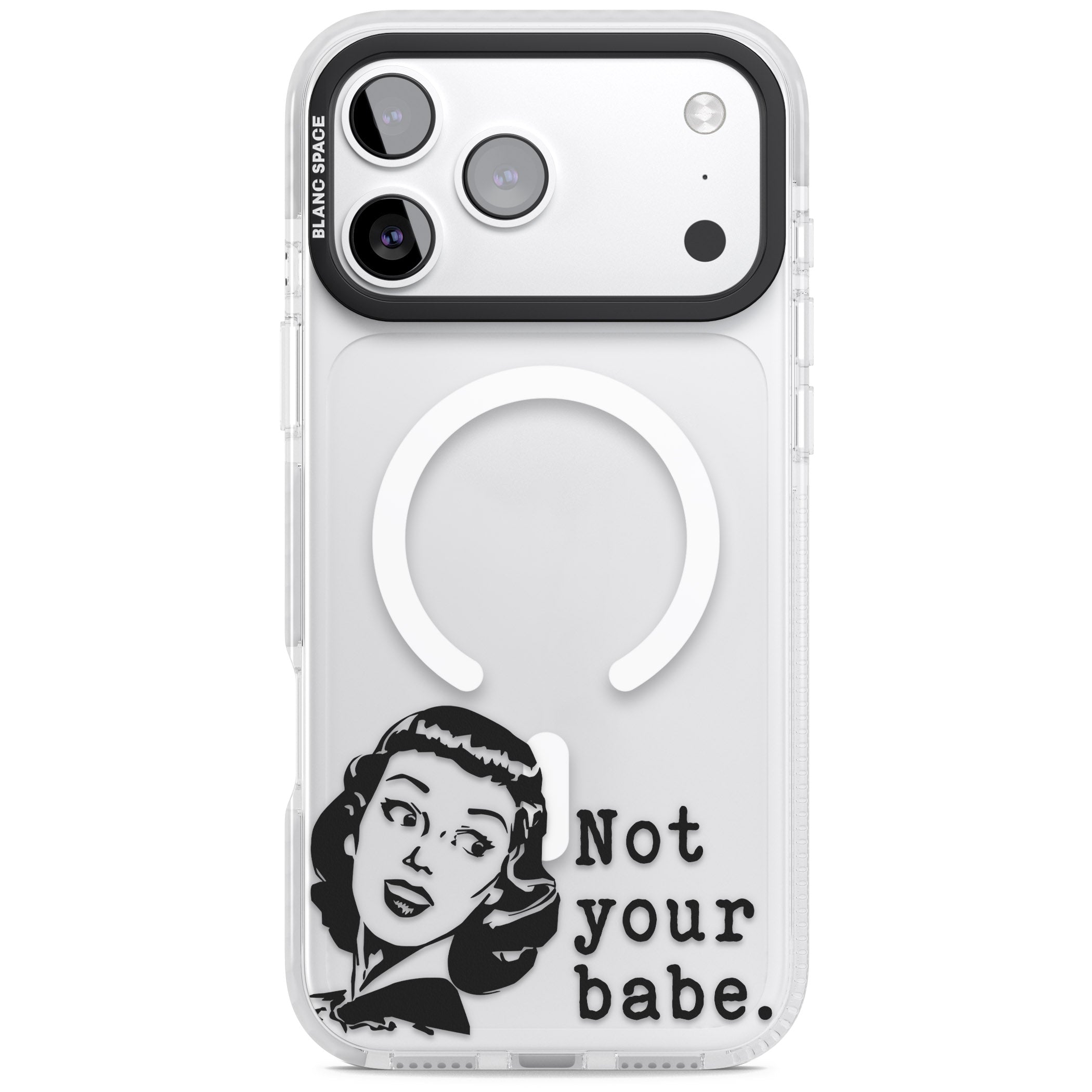 Not Your Babe iPhone 17 Pro Impact Pro Clear Phone Case