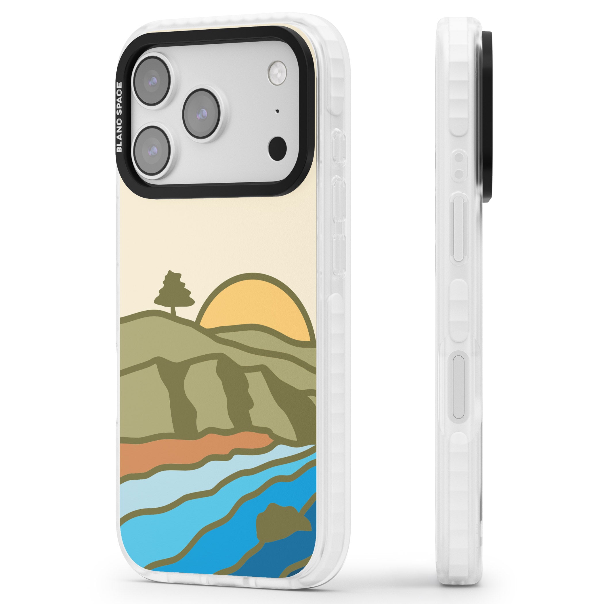 North Sunset iPhone 17 Pro Impact Pro Clear Phone Case Side Profile