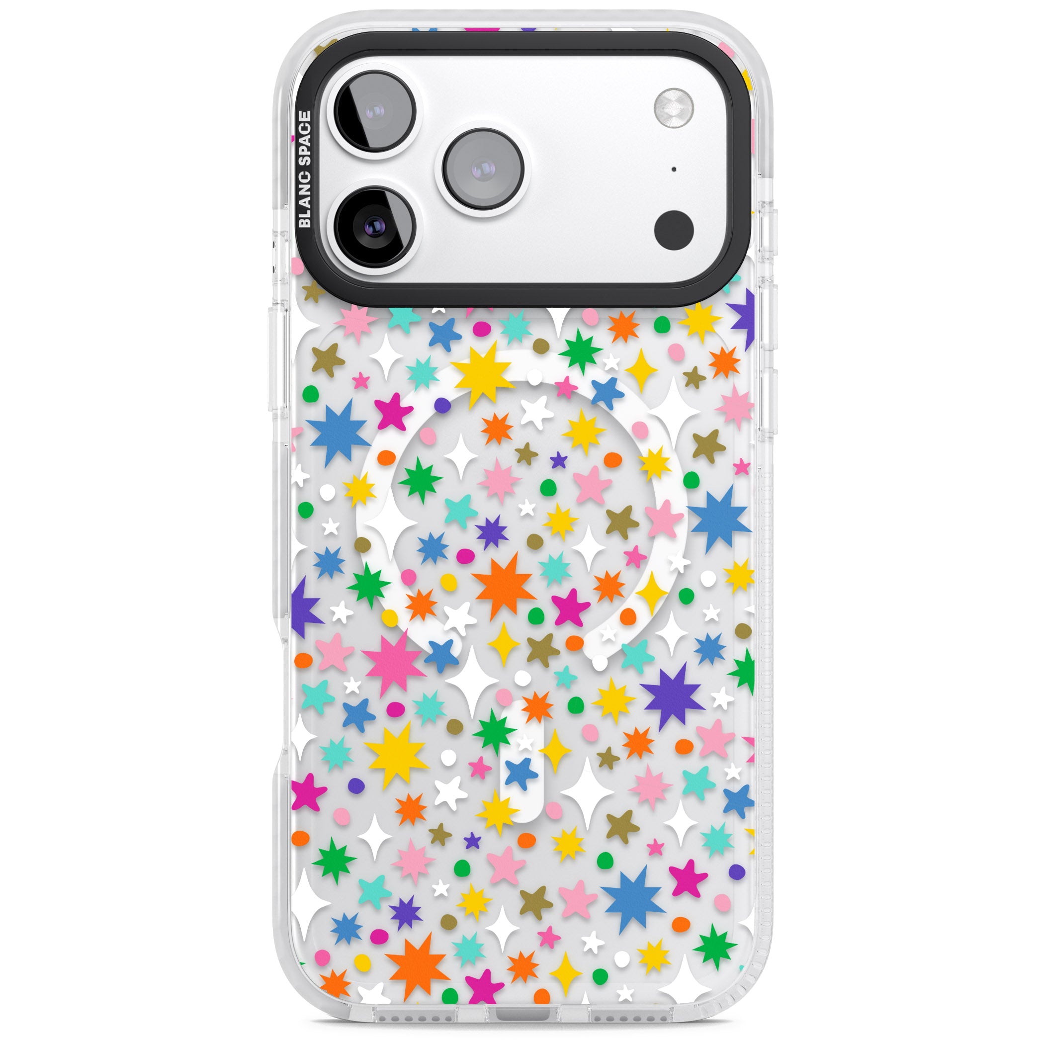 Rainbow Starburst iPhone 17 Pro Impact Pro Clear Phone Case