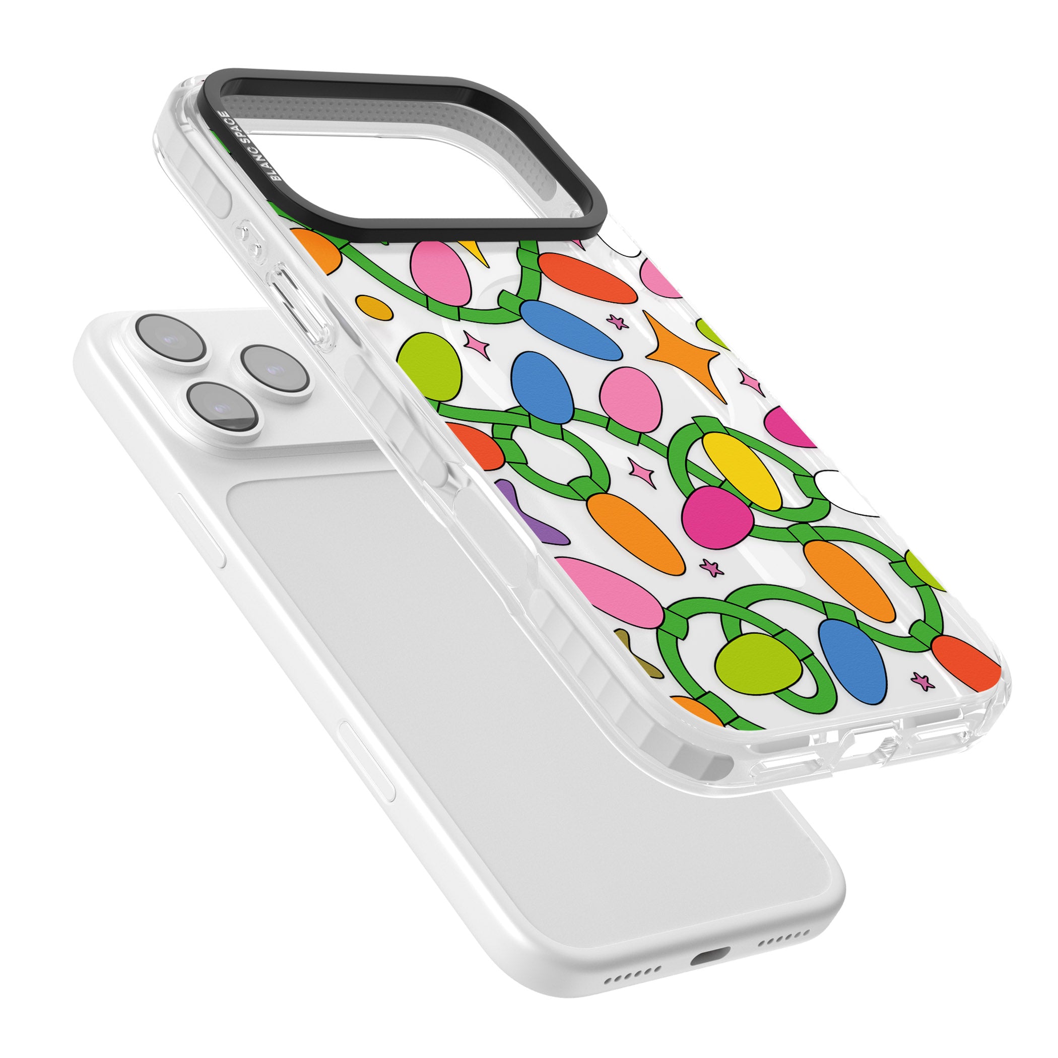 Festive Lights Pattern iPhone 17 Pro Impact Pro Clear Phone Case Colours