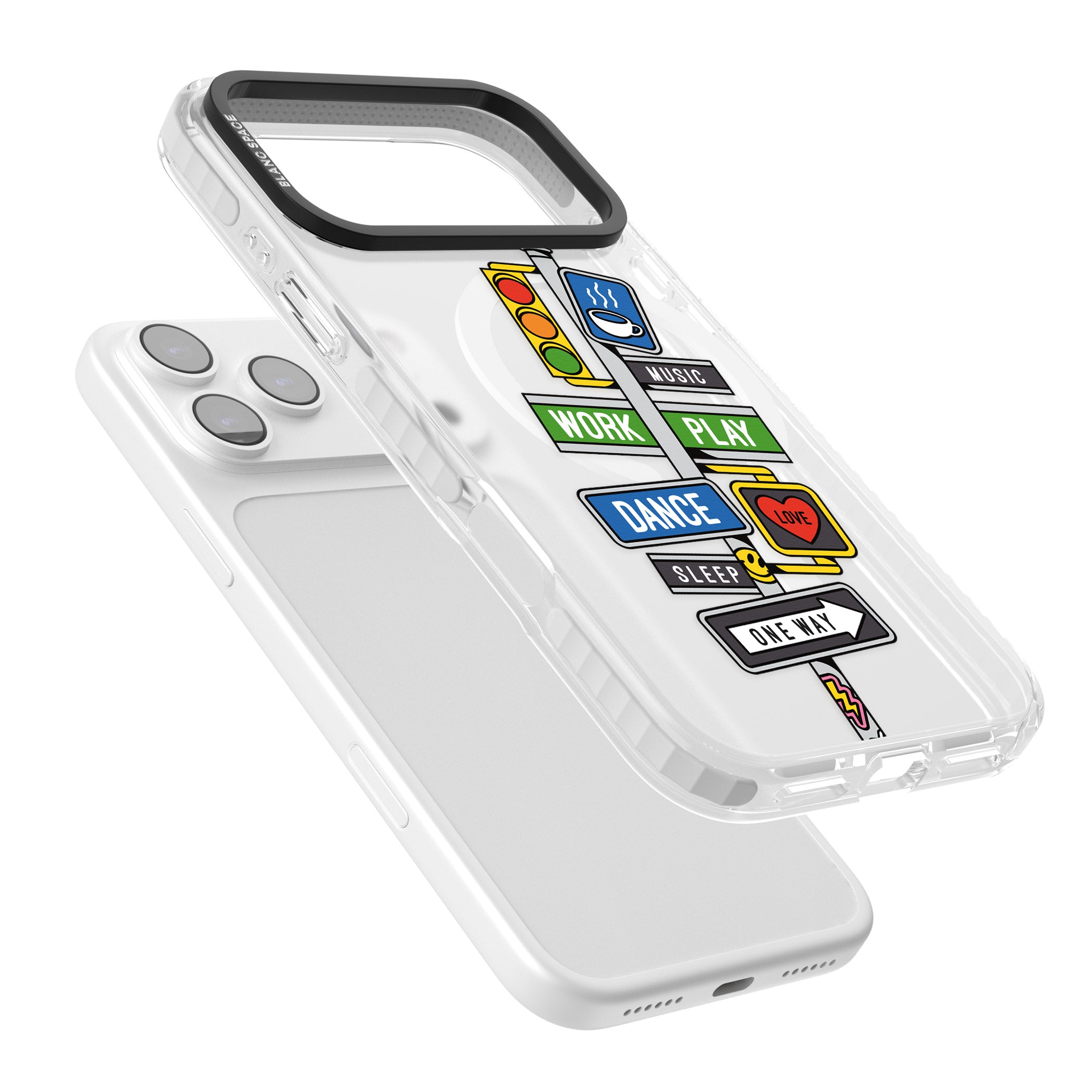 Mood Street Signs iPhone 17 Pro Impact Pro Clear Phone Case Colours