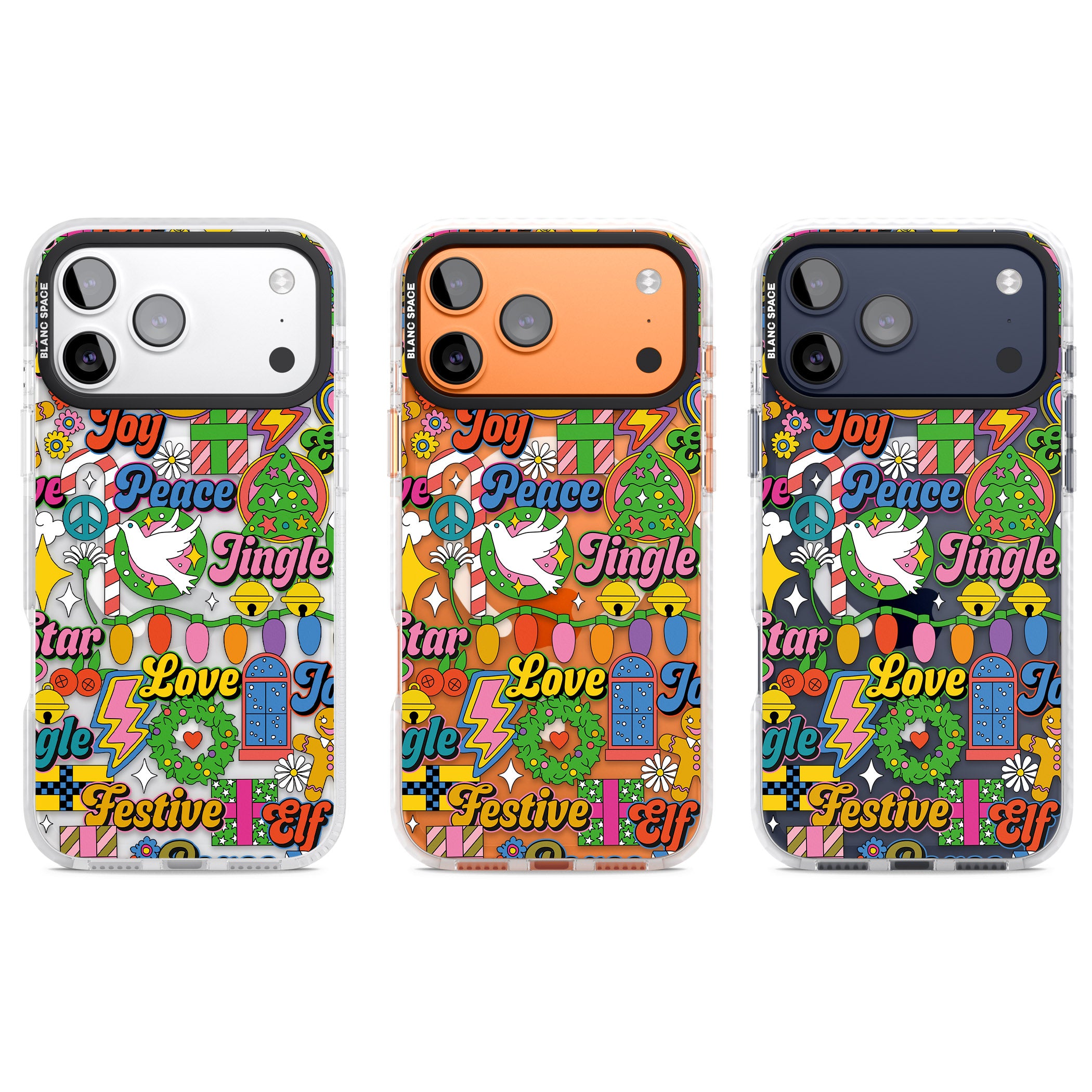 Peace & Festivities iPhone 17 Pro Impact Pro Clear Phone Case APT Impact Protection