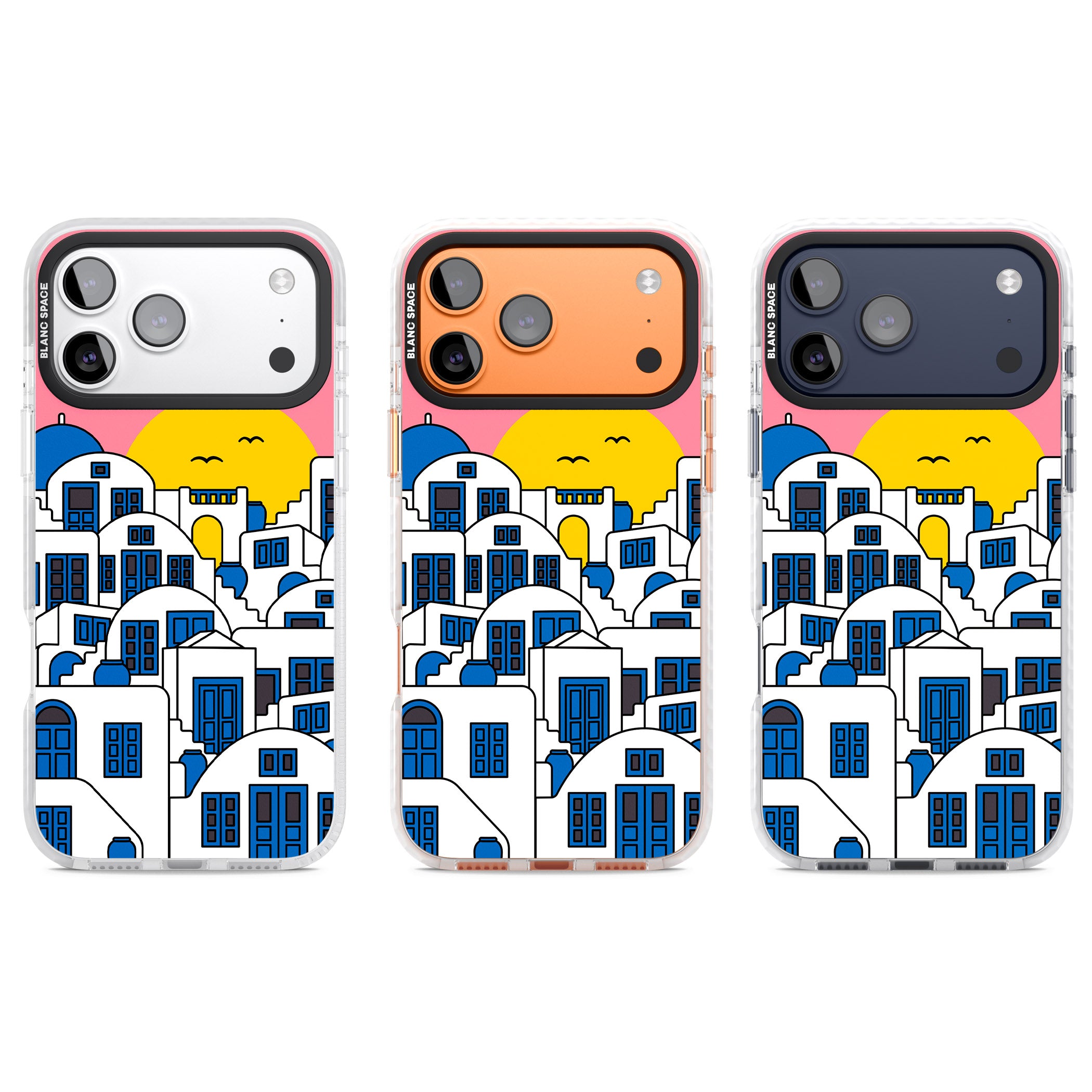 Santorini Sunset iPhone 17 Pro Impact Pro Clear Phone Case APT Impact Protection