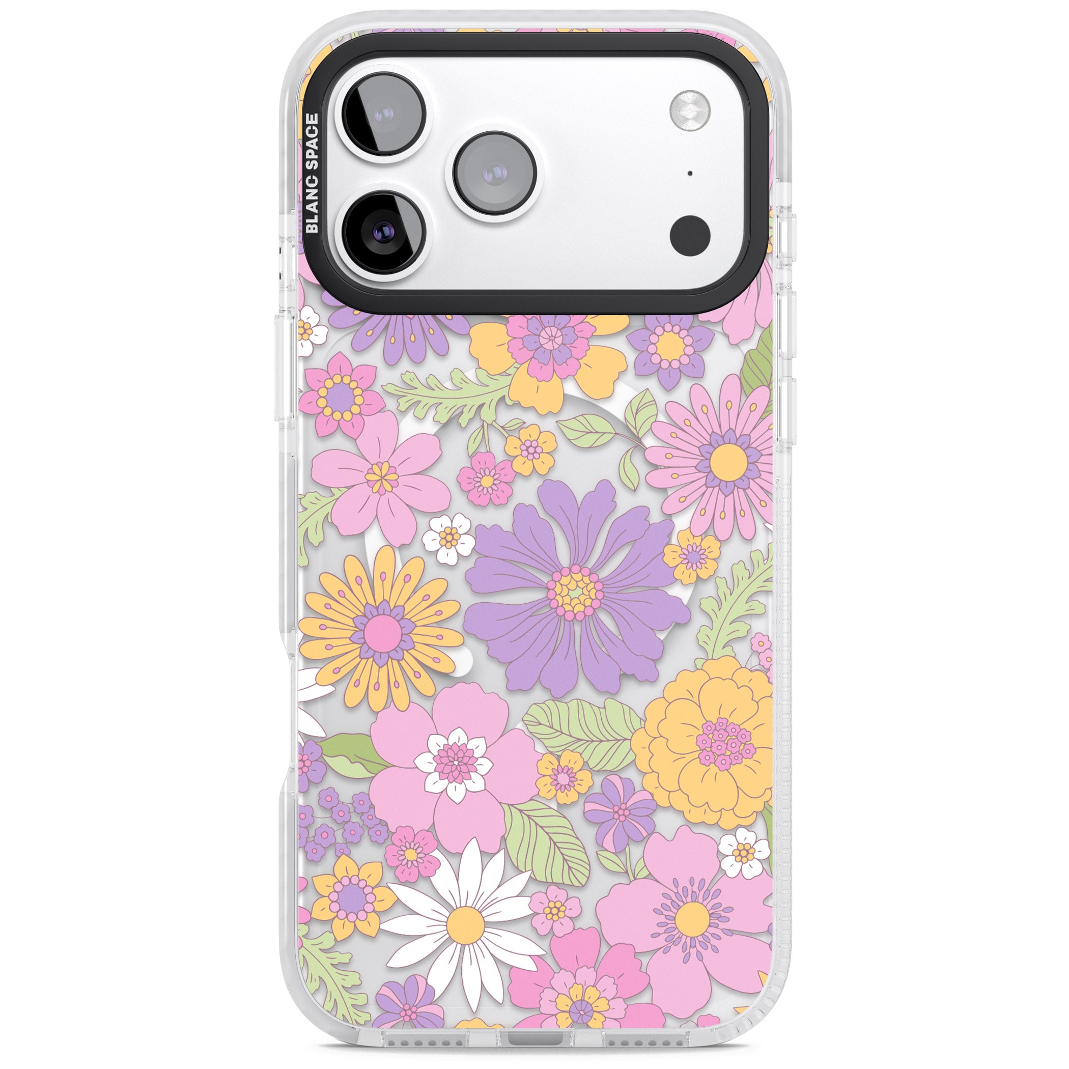 Soft Flower Mix iPhone 17 Pro Impact Pro Clear Phone Case