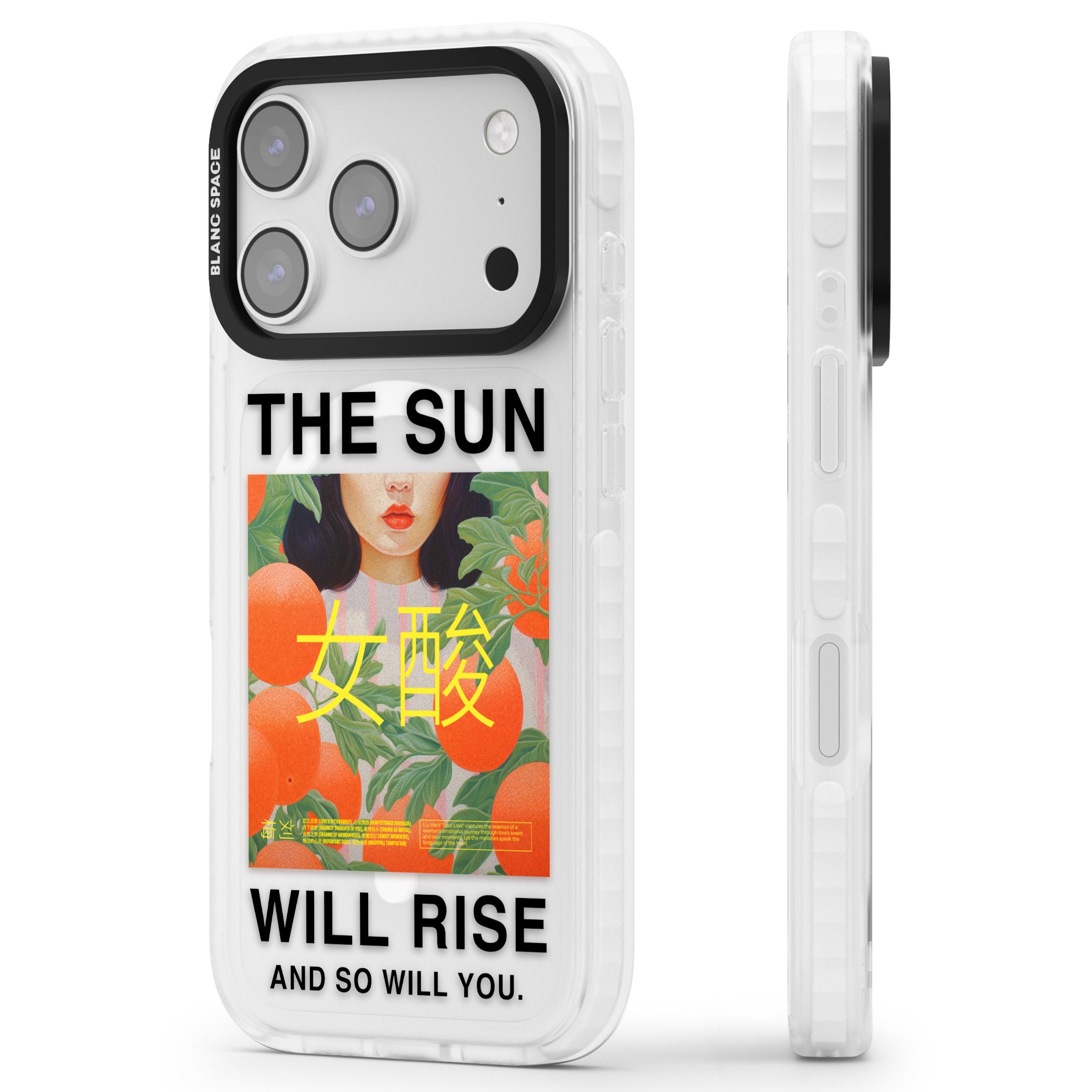 The Sun Will Rise iPhone 17 Pro Impact Pro Clear Phone Case Side Profile