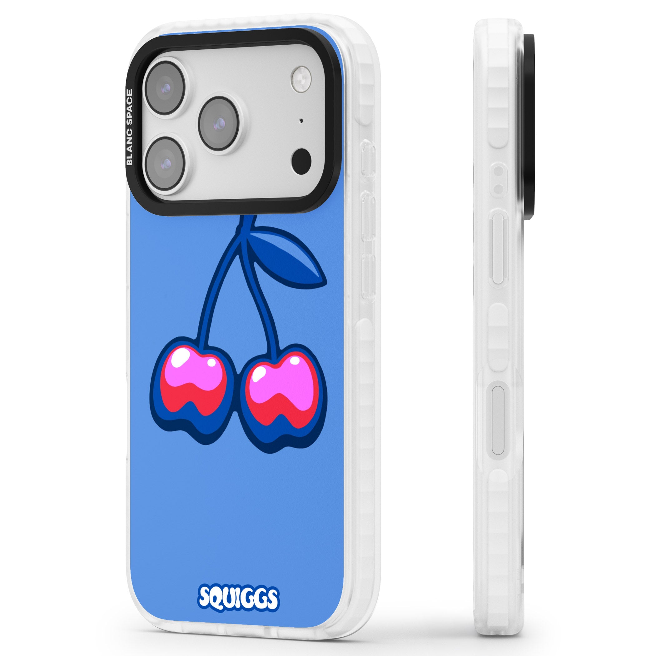 Cherry Bomb iPhone 17 Pro Impact Pro Clear Phone Case Side Profile