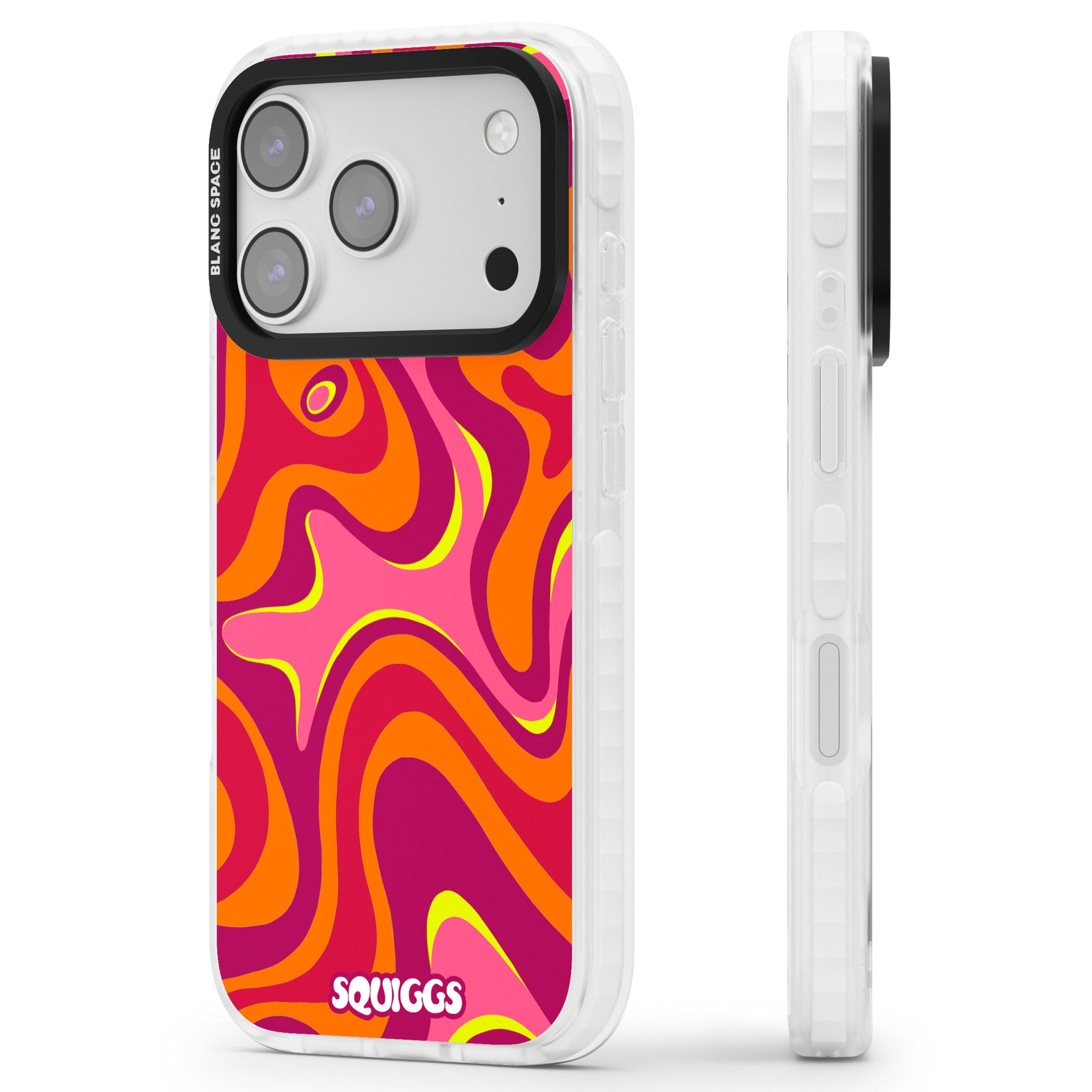 Hot Lava iPhone 17 Pro Impact Pro Clear Phone Case Side Profile