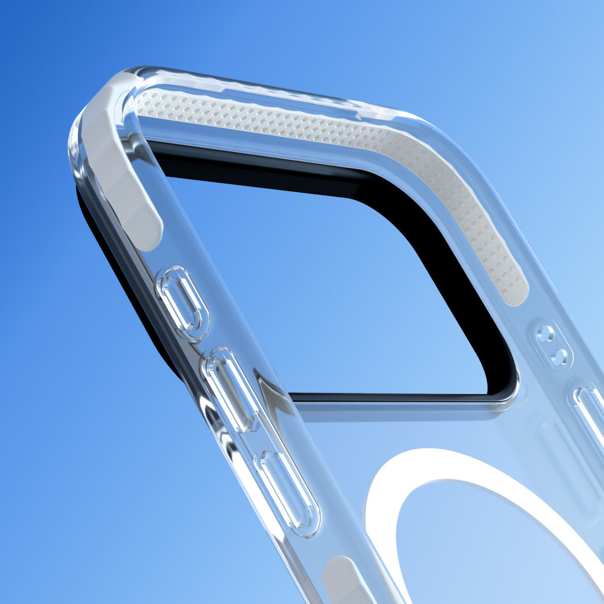 Wavy Checked Bloom iPhone 17 Pro Impact Pro Clear Shock Absorbing Bounce Protection