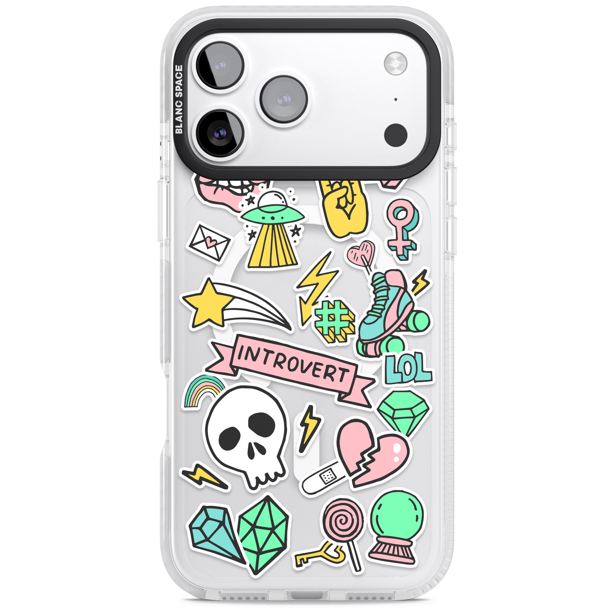 Introvert Sticker iPhone 17 Pro Impact Pro Clear Phone Case