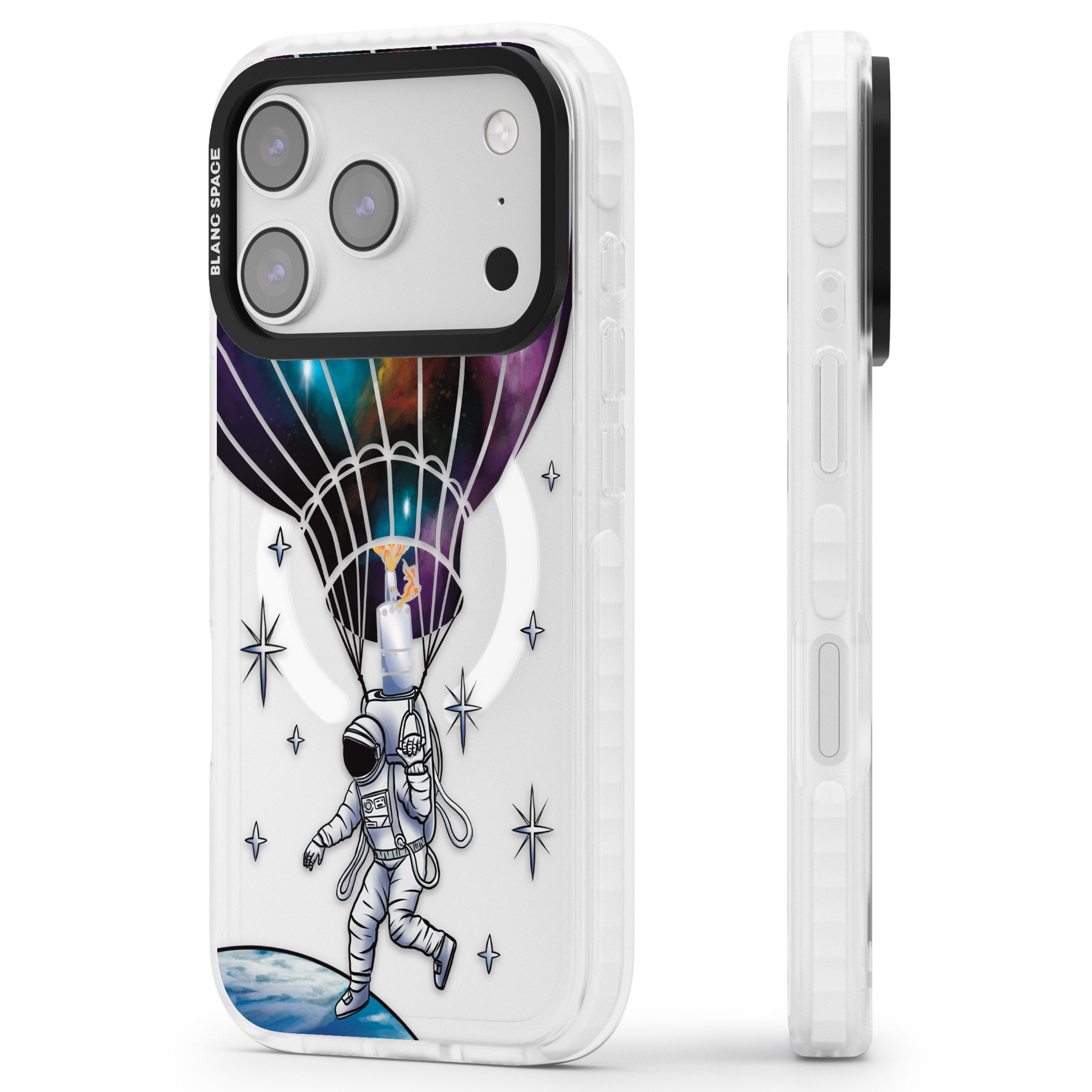 Solo Odyssey iPhone 17 Pro Impact Pro Clear Phone Case Side Profile