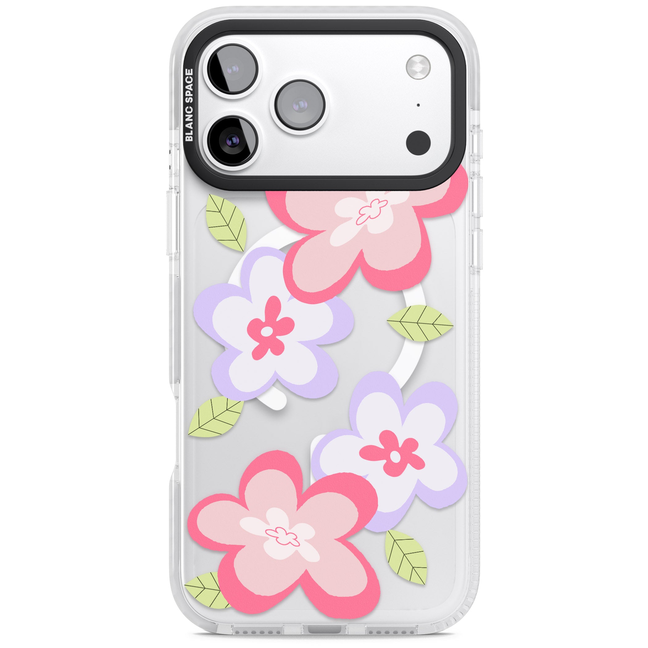 Funky Flowers iPhone 17 Pro Impact Pro Clear Phone Case