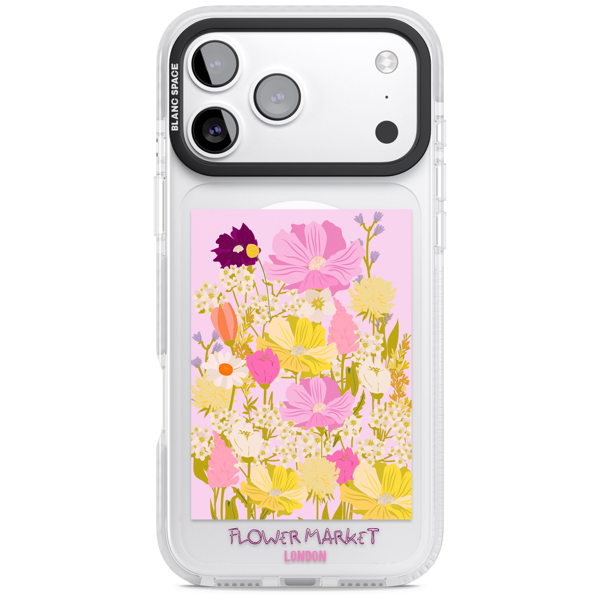 Flower Market iPhone 17 Pro Impact Pro Clear Phone Case