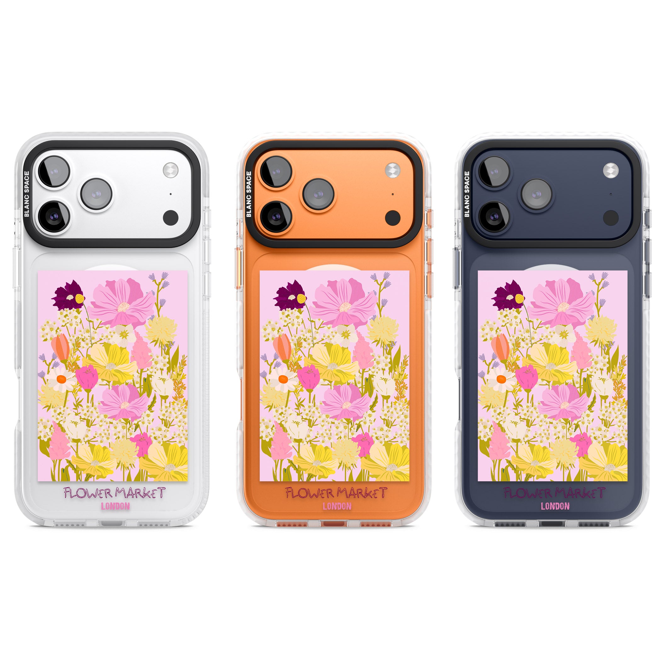 Flower Market iPhone 17 Pro Impact Pro Clear Phone Case APT Impact Protection