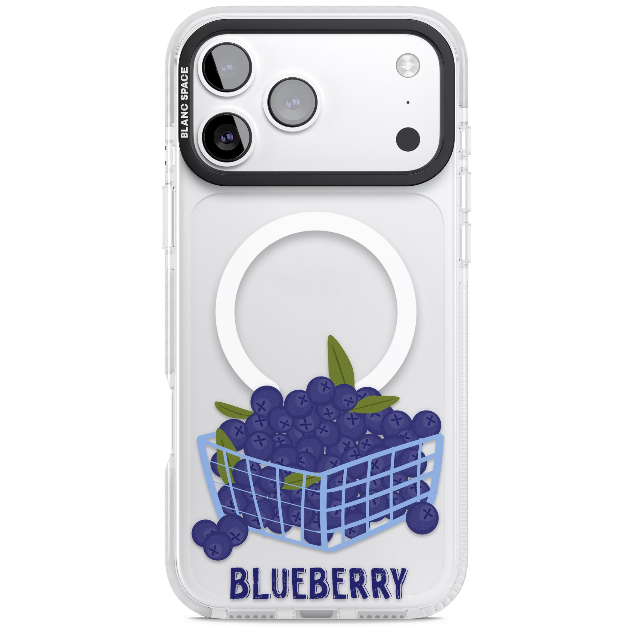 Blueberry Basket iPhone 17 Pro Impact Pro Clear Phone Case