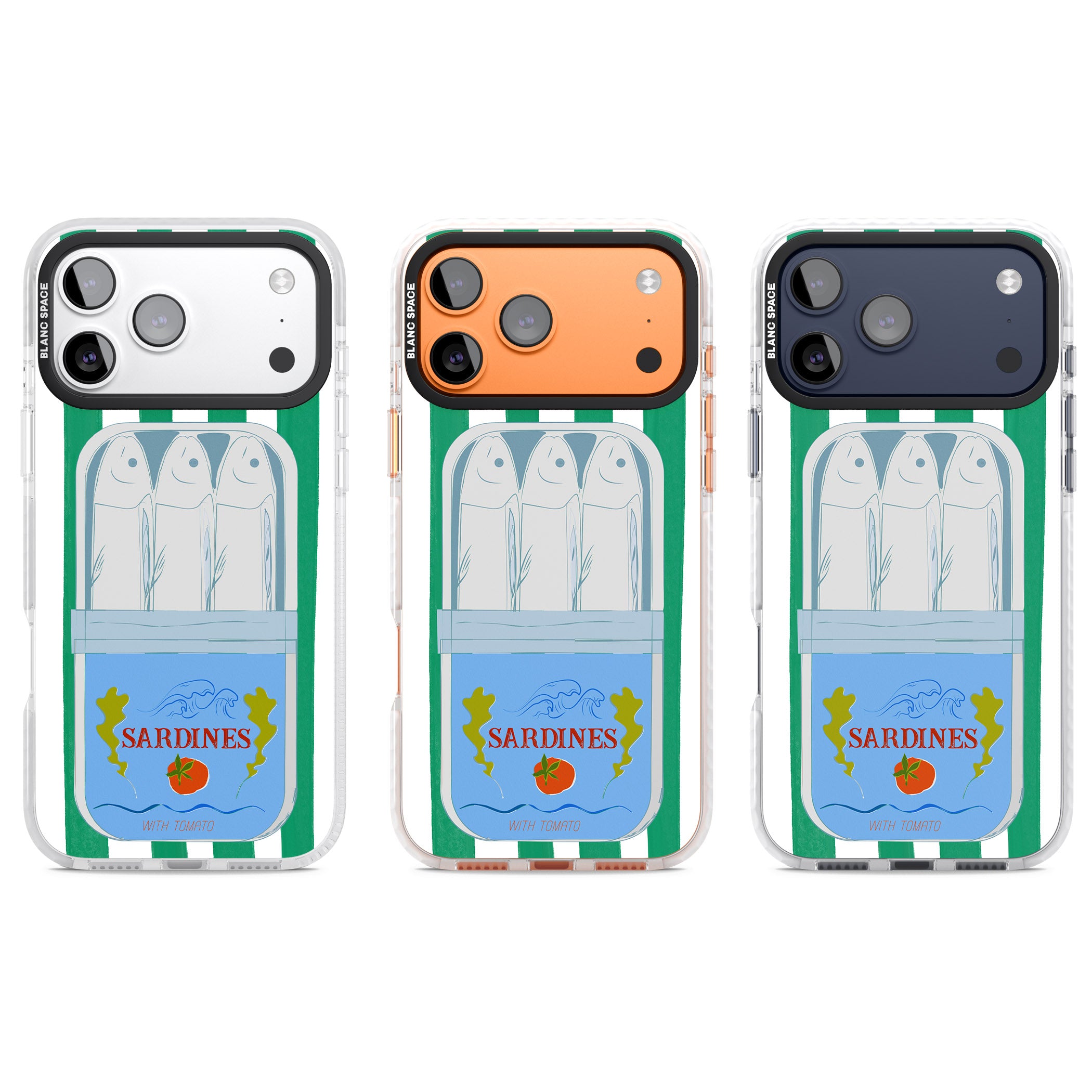 Italian Coastal Sardines iPhone 17 Pro Impact Pro Clear Phone Case APT Impact Protection