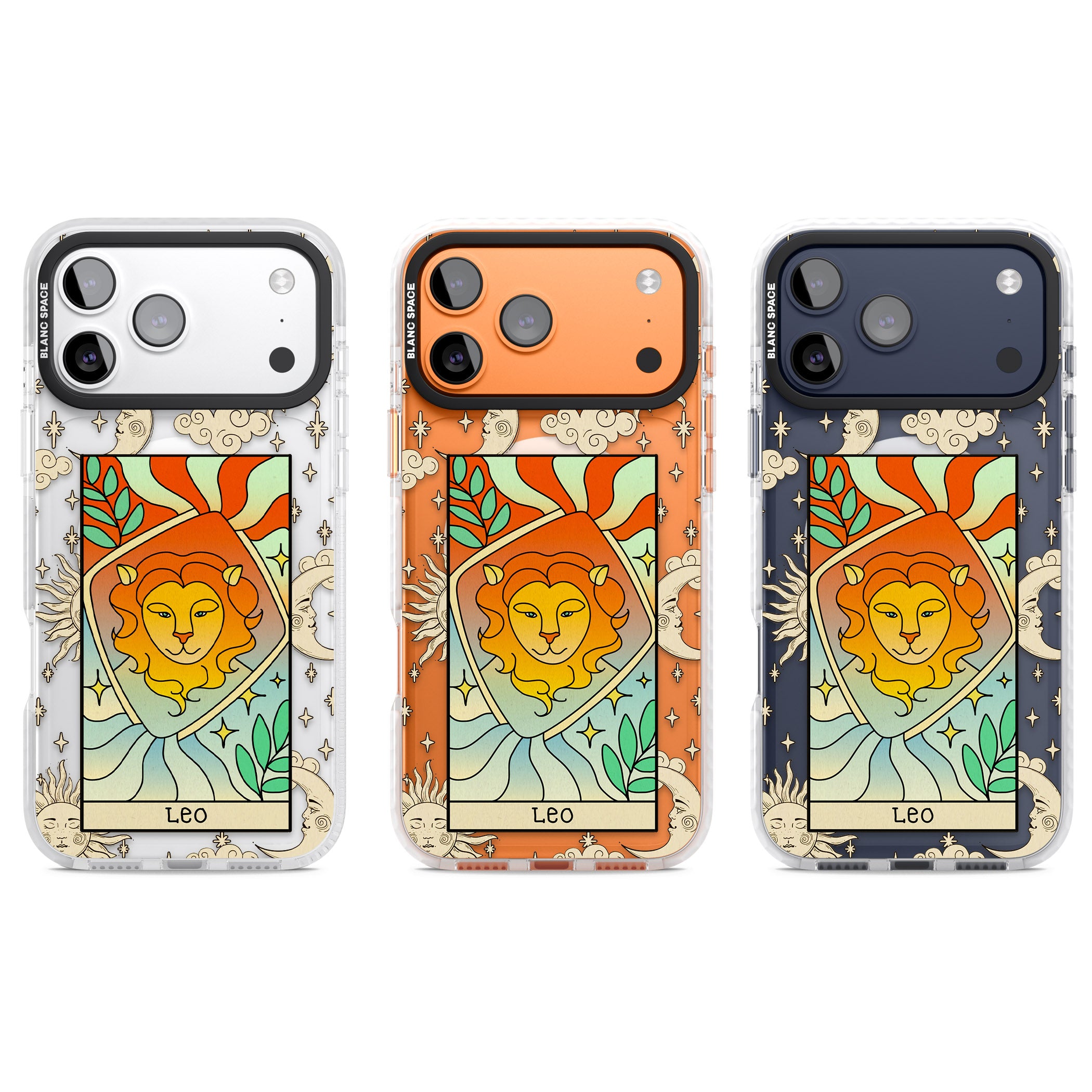 Celestial Zodiac Leo iPhone 17 Pro Impact Pro Clear Phone Case APT Impact Protection