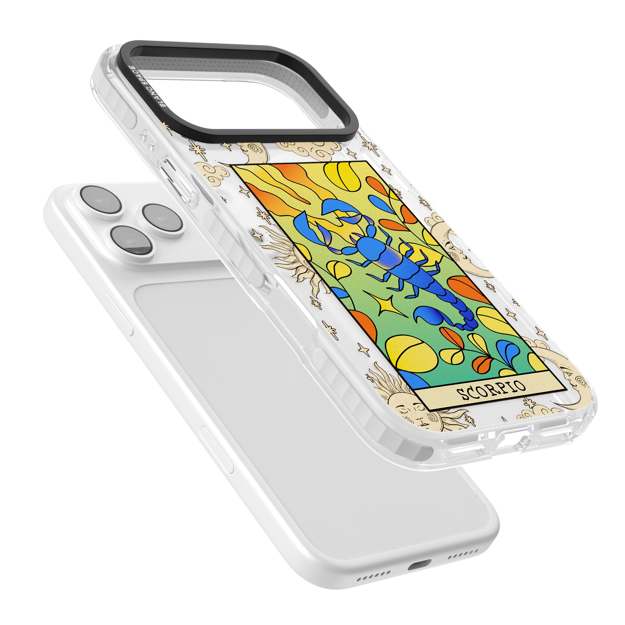 Celestial Zodiac Scorpio iPhone 17 Pro Impact Pro Clear Phone Case Colours