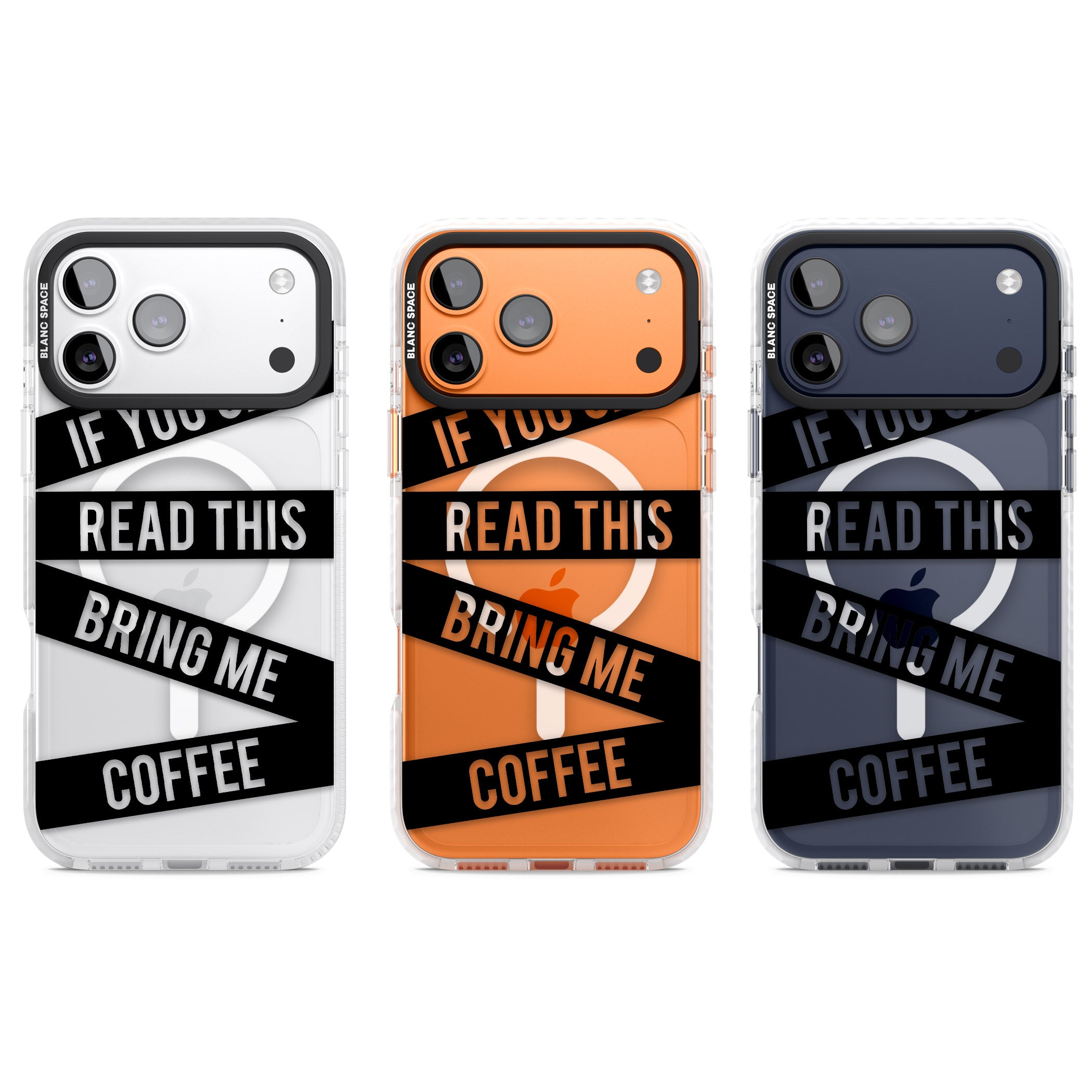 Bring Me Coffee iPhone 17 Pro Impact Pro Clear Phone Case APT Impact Protection