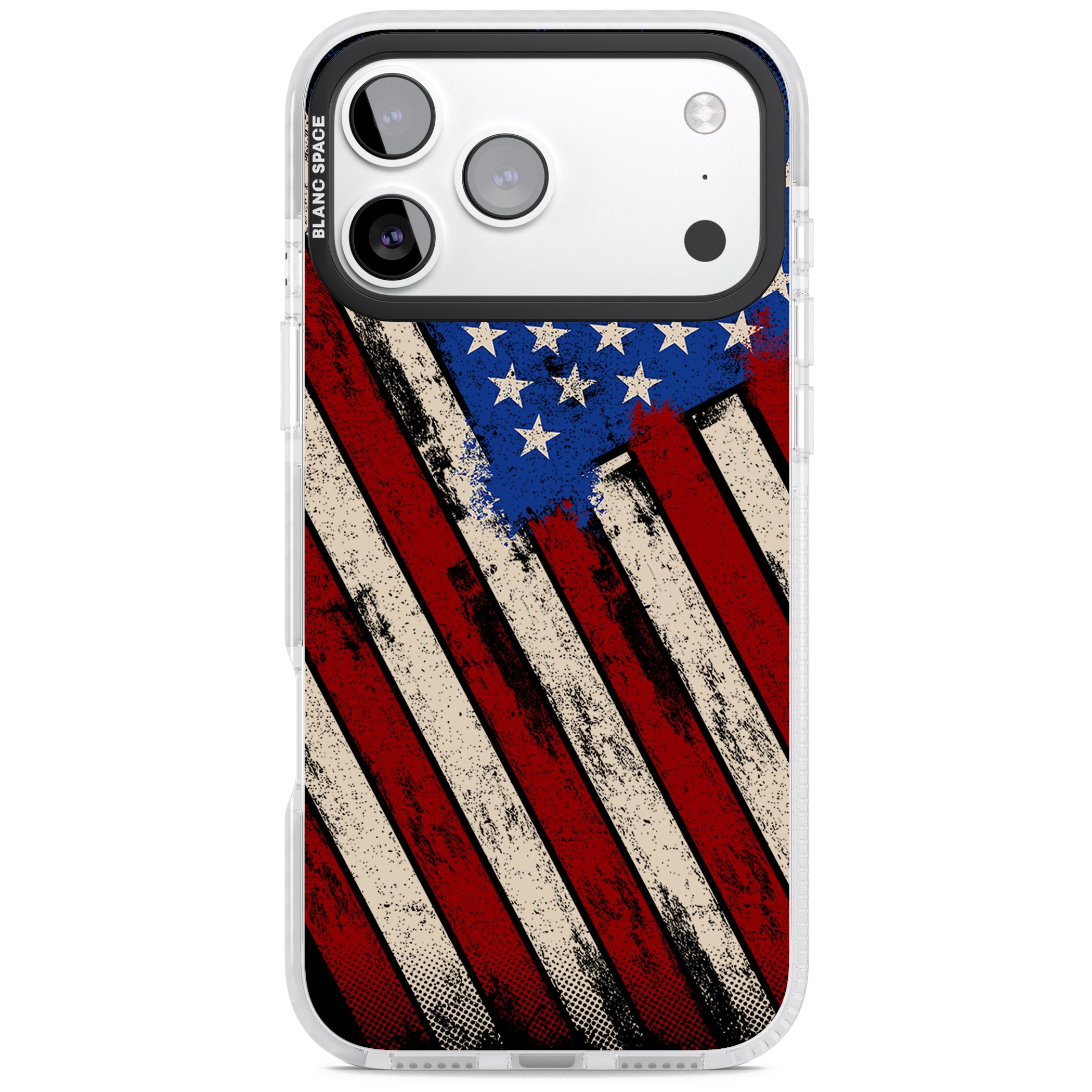 Distressed Us Flag iPhone 17 Pro Impact Pro Clear Phone Case