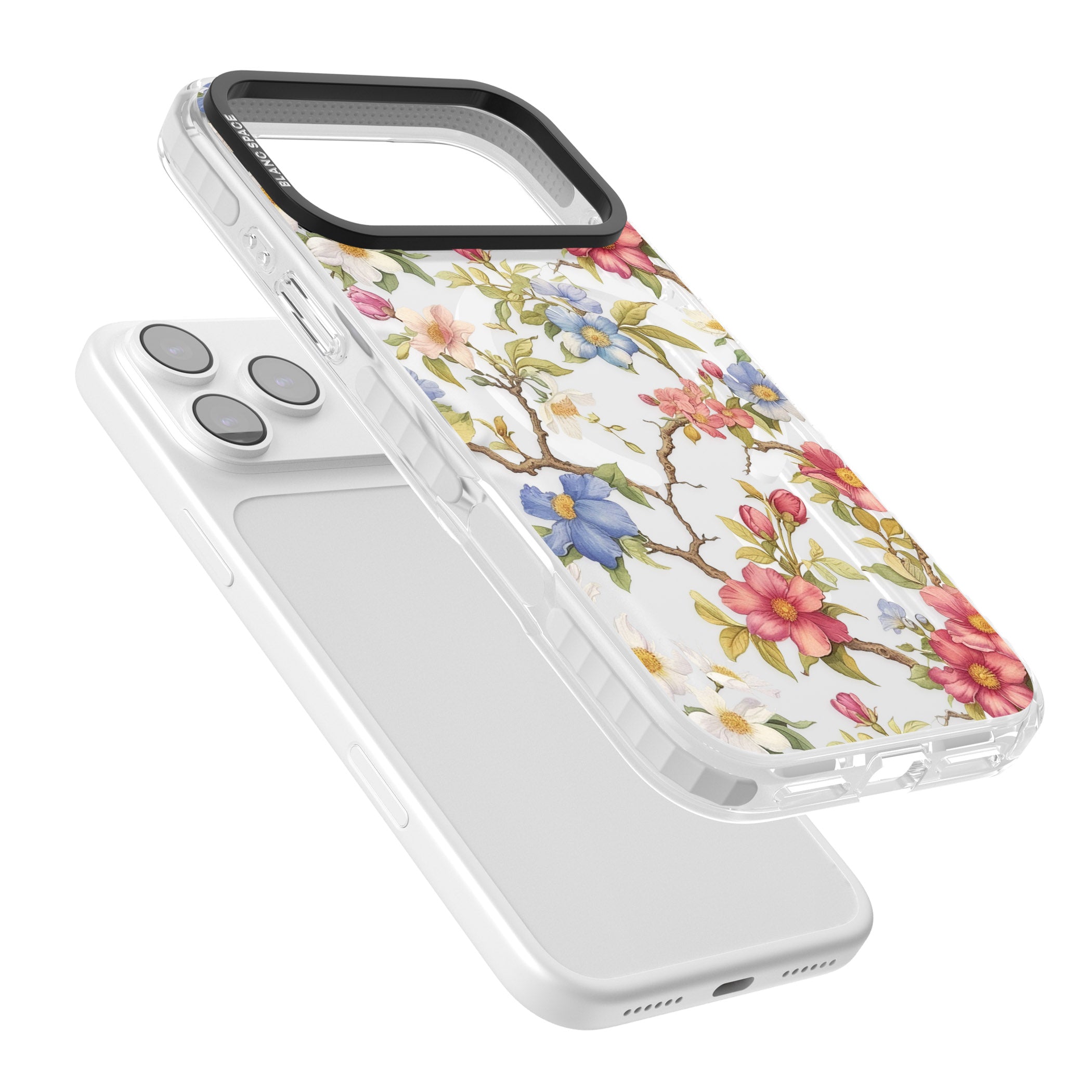 Vintage Vines & Flowers iPhone 17 Pro Impact Pro Clear Phone Case Colours