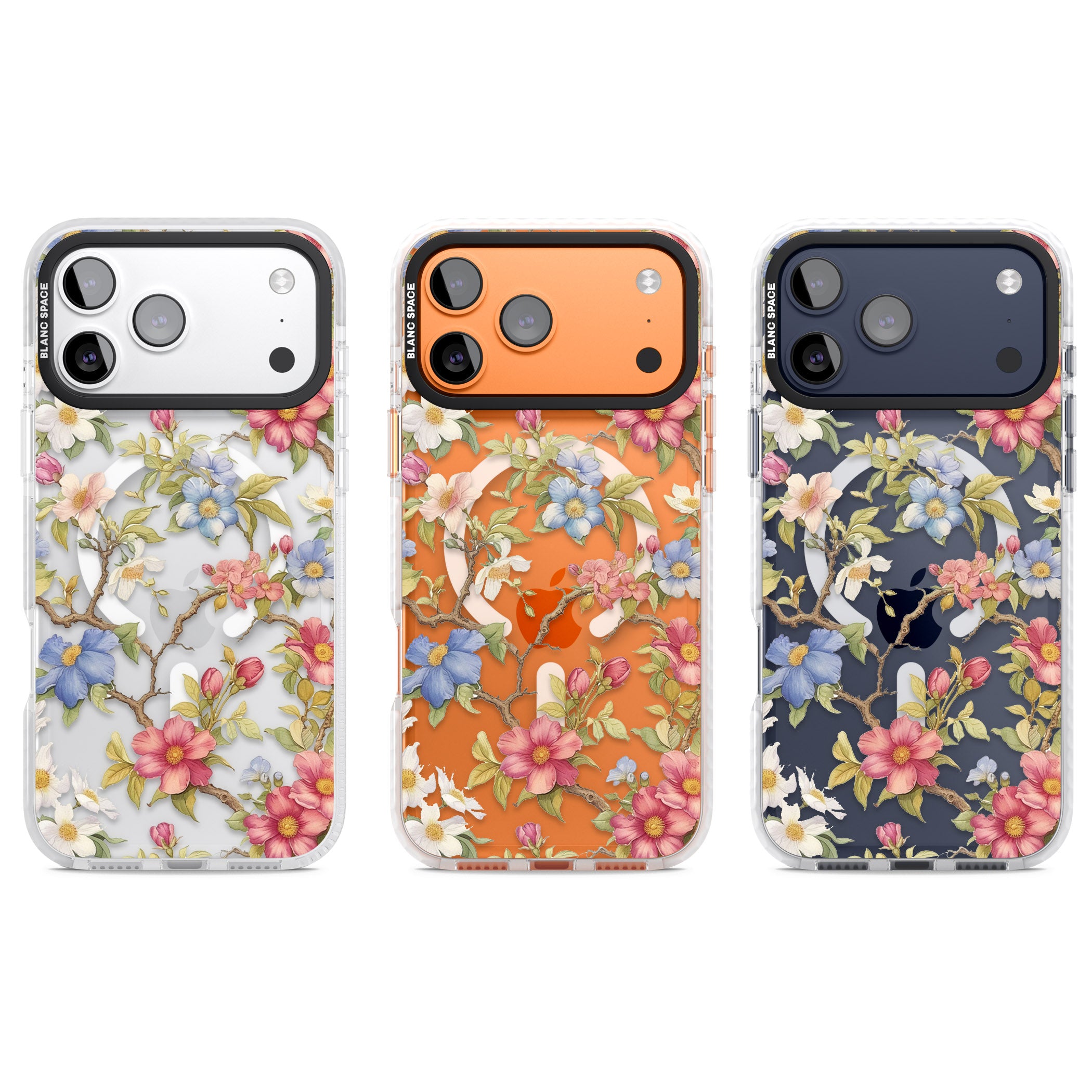 Vintage Vines & Flowers iPhone 17 Pro Impact Pro Clear Phone Case APT Impact Protection