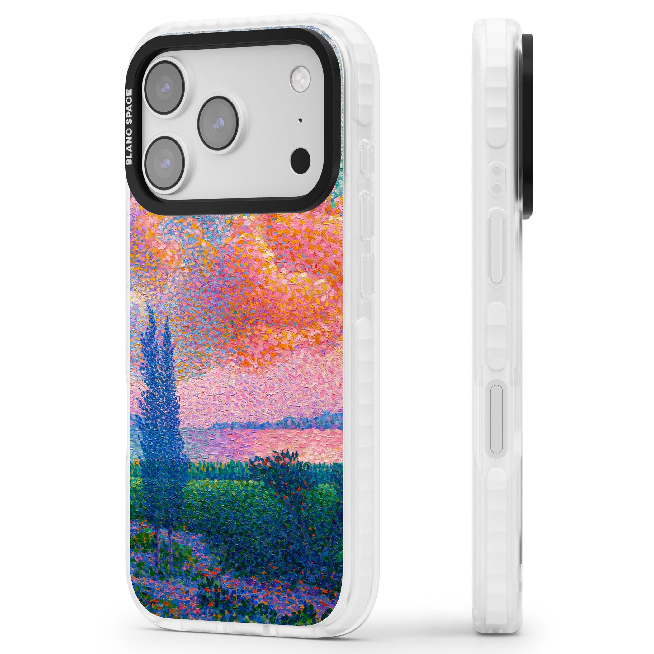 The Pink Cloud iPhone 17 Pro Impact Pro Clear Phone Case Side Profile