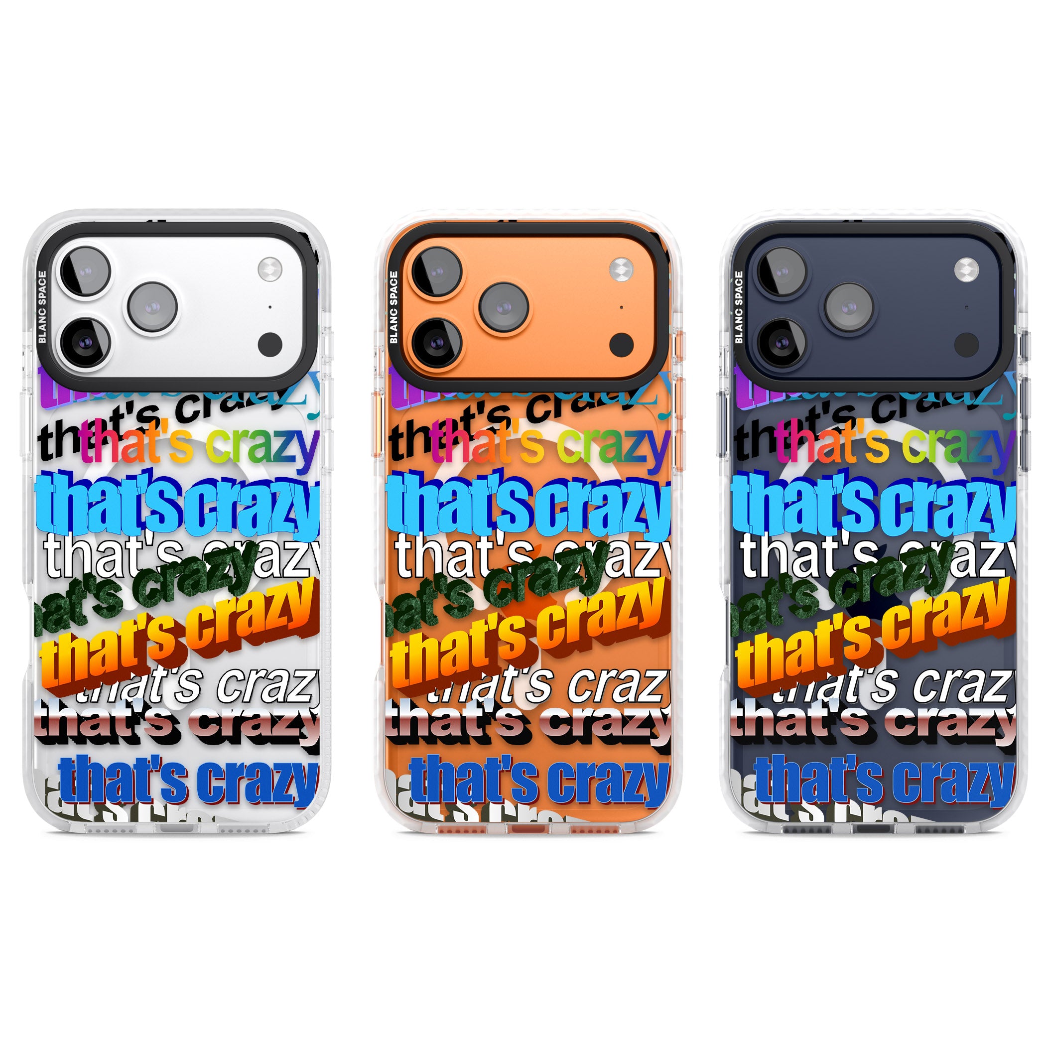That'S Crazy Typography iPhone 17 Pro Impact Pro Clear Phone Case APT Impact Protection
