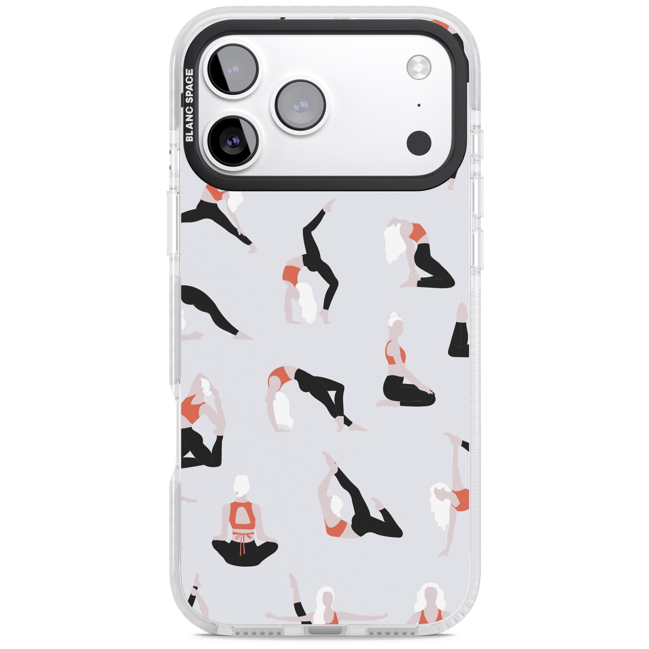 Yoga Poses Standard iPhone 17 Pro Impact Pro Clear Phone Case
