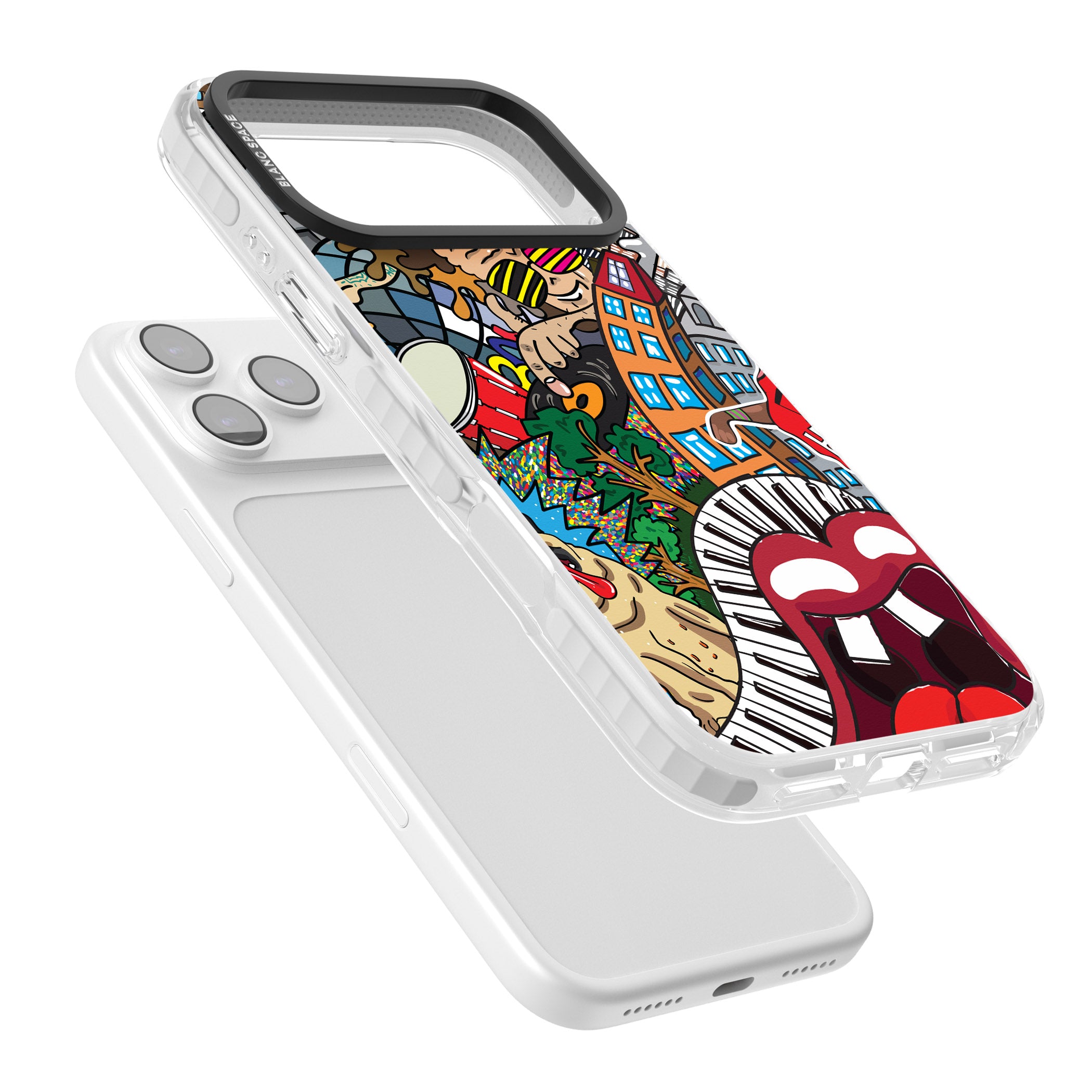 Funky Music City iPhone 17 Pro Impact Pro Clear Phone Case Colours