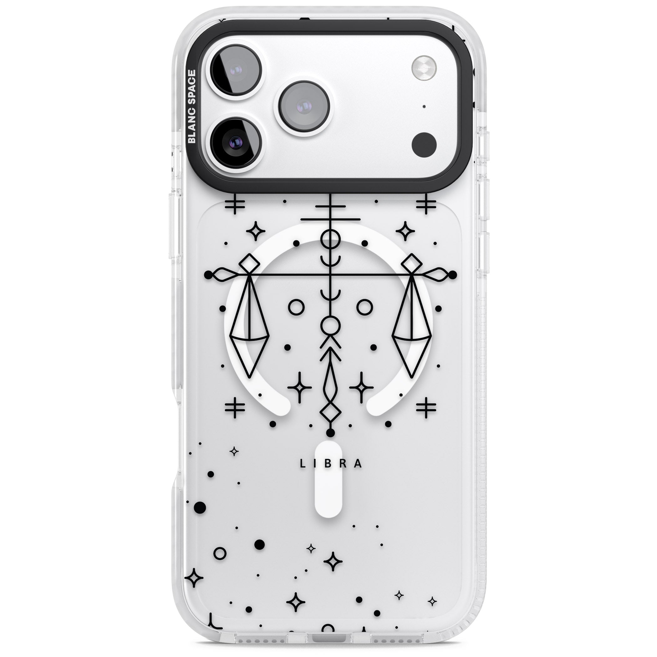Libra Abstract Zodiac iPhone 17 Pro Impact Pro Clear Phone Case