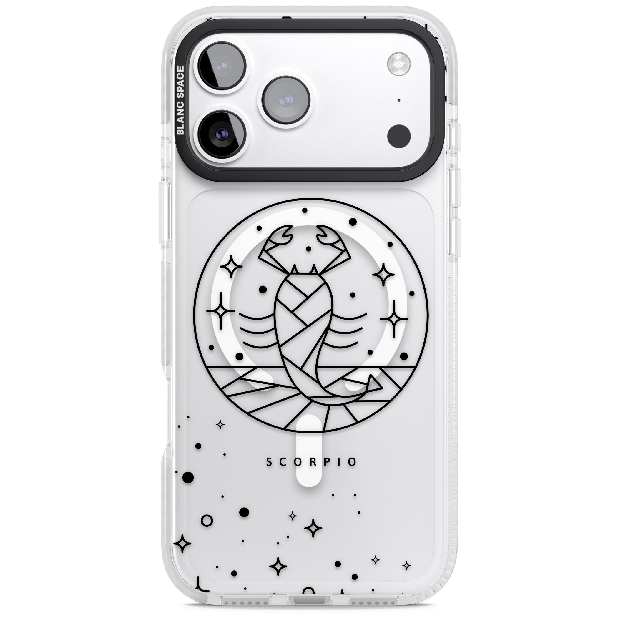 Scorpio Emblem Cosmic Design iPhone 17 Pro Impact Pro Clear Phone Case