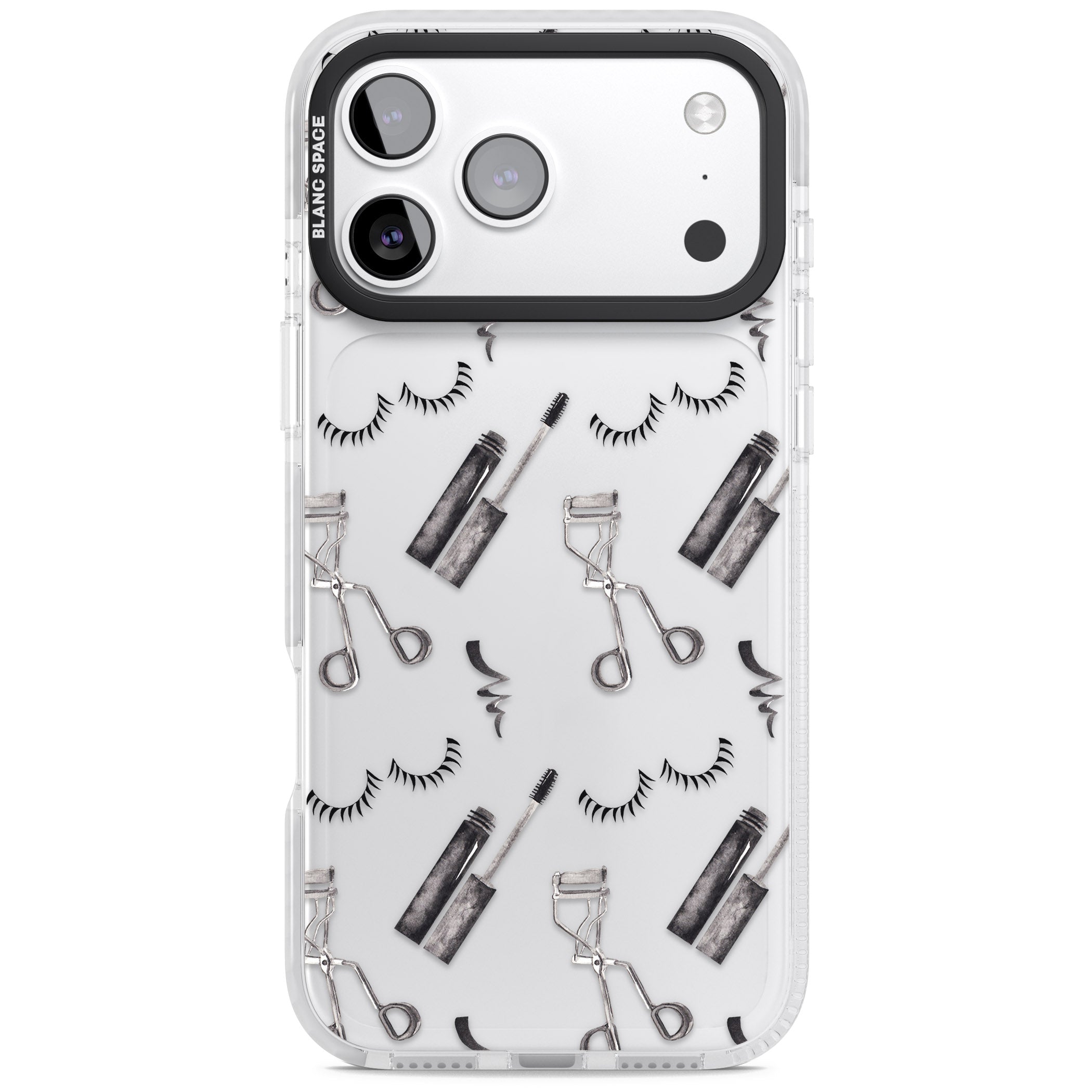 Eyelash Makeup Pattern iPhone 17 Pro Impact Clear Phone Case