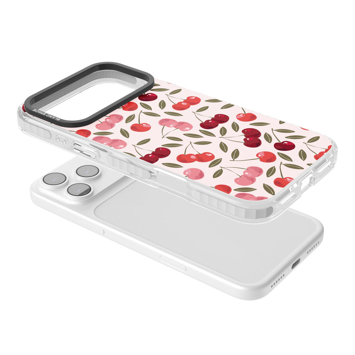 Cherry On Top (Pink) iPhone 17 Pro Max Impact Clear Phone Case angled
